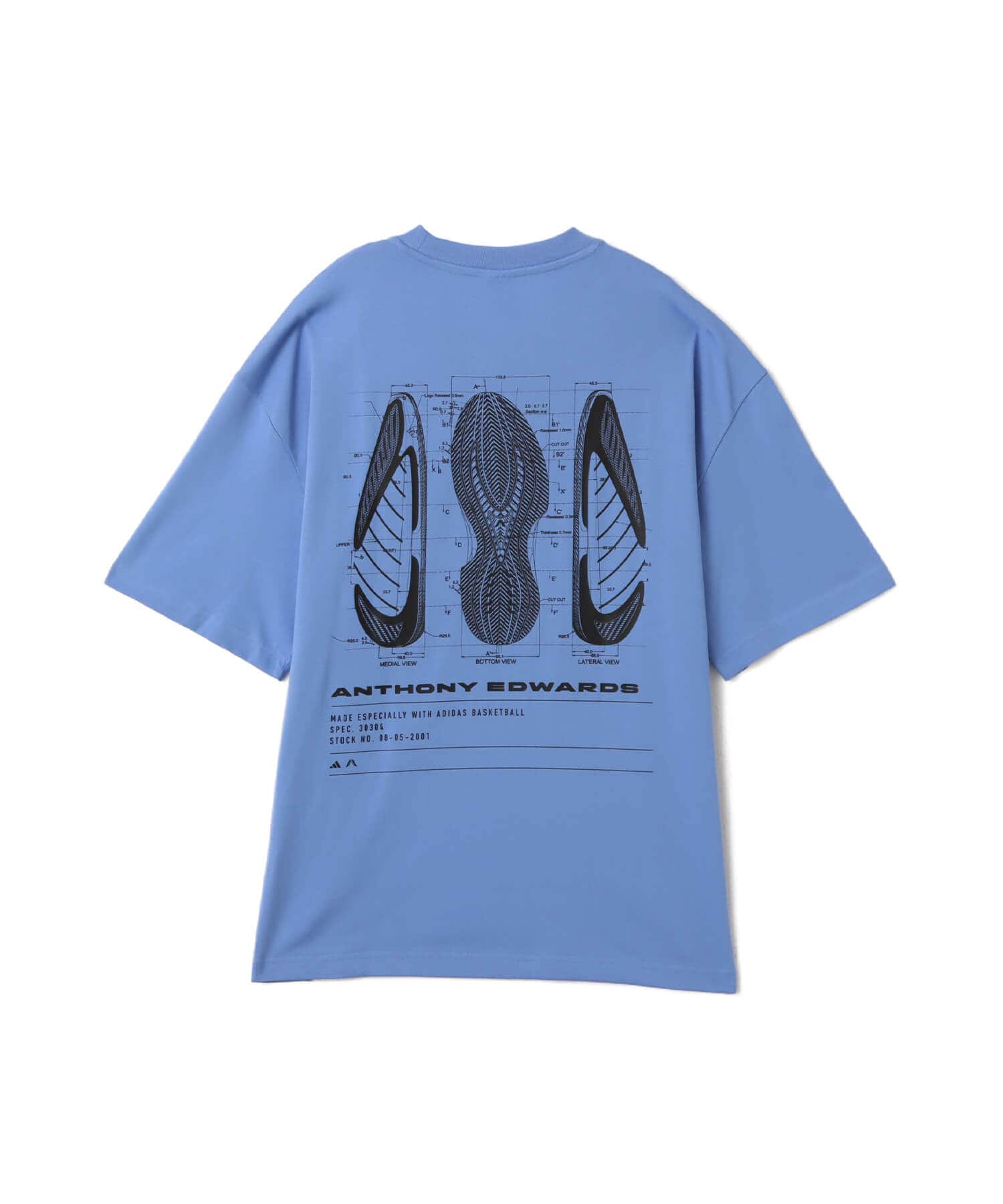 adidas ANTHONY EDWARDS GFX TEE ブルーフュージョンの画像