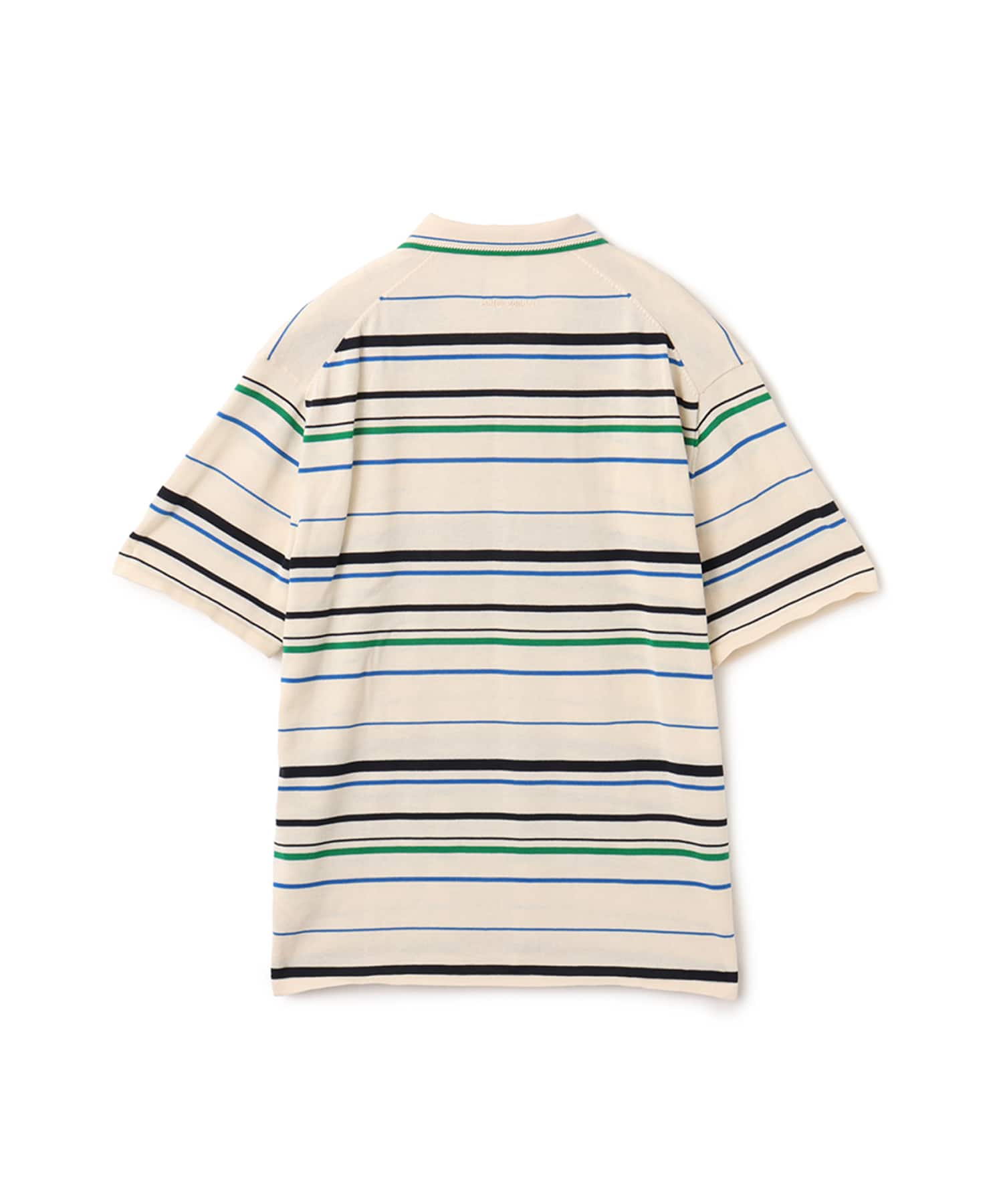 adidas WALES BONNER KNIT POLO SHIRT ワンダーホワイト/グリーン/ブルーバード/ナイトインディゴの画像