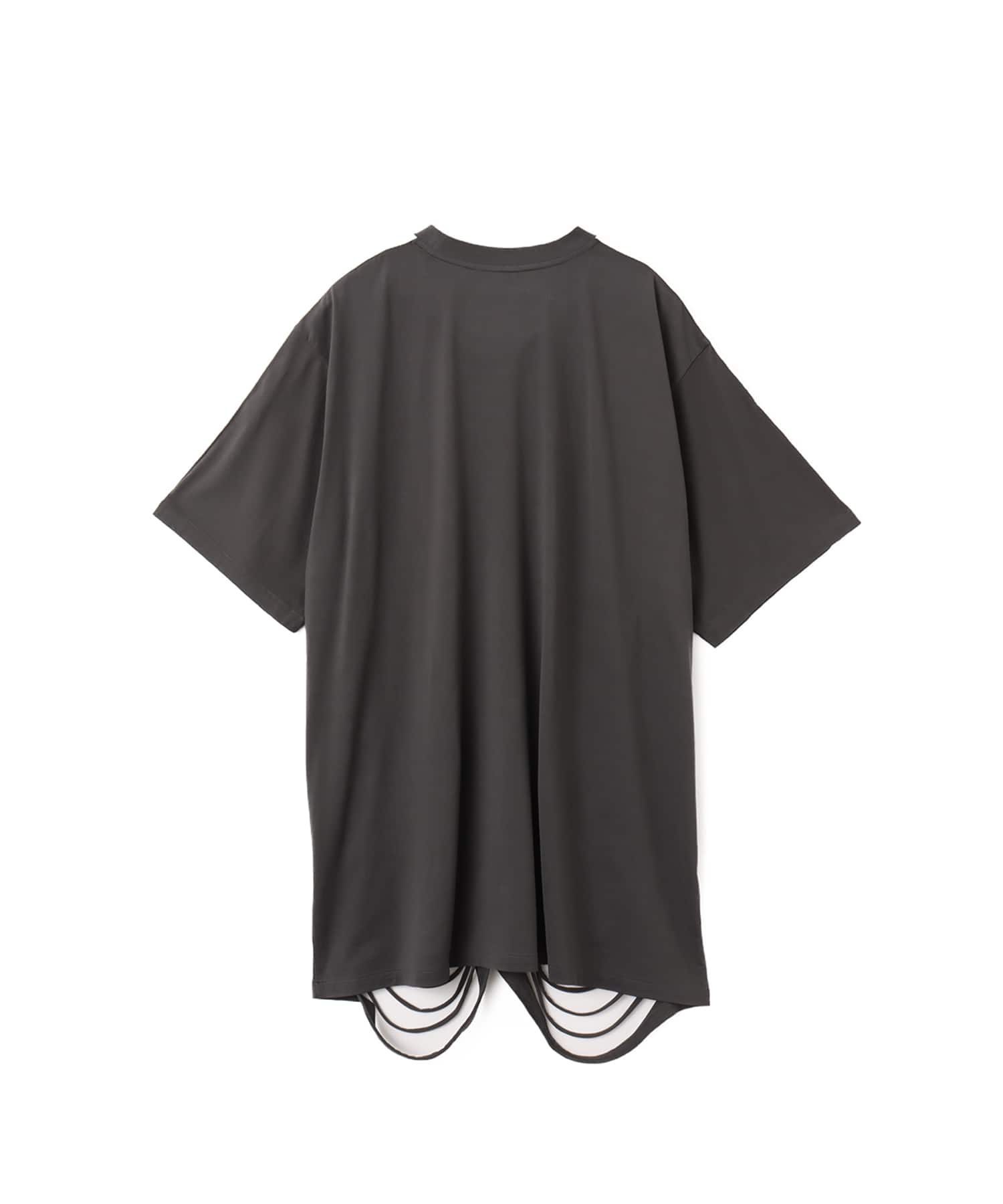 adidas by Avavav SLASHED T-SHIRT カーボンの画像