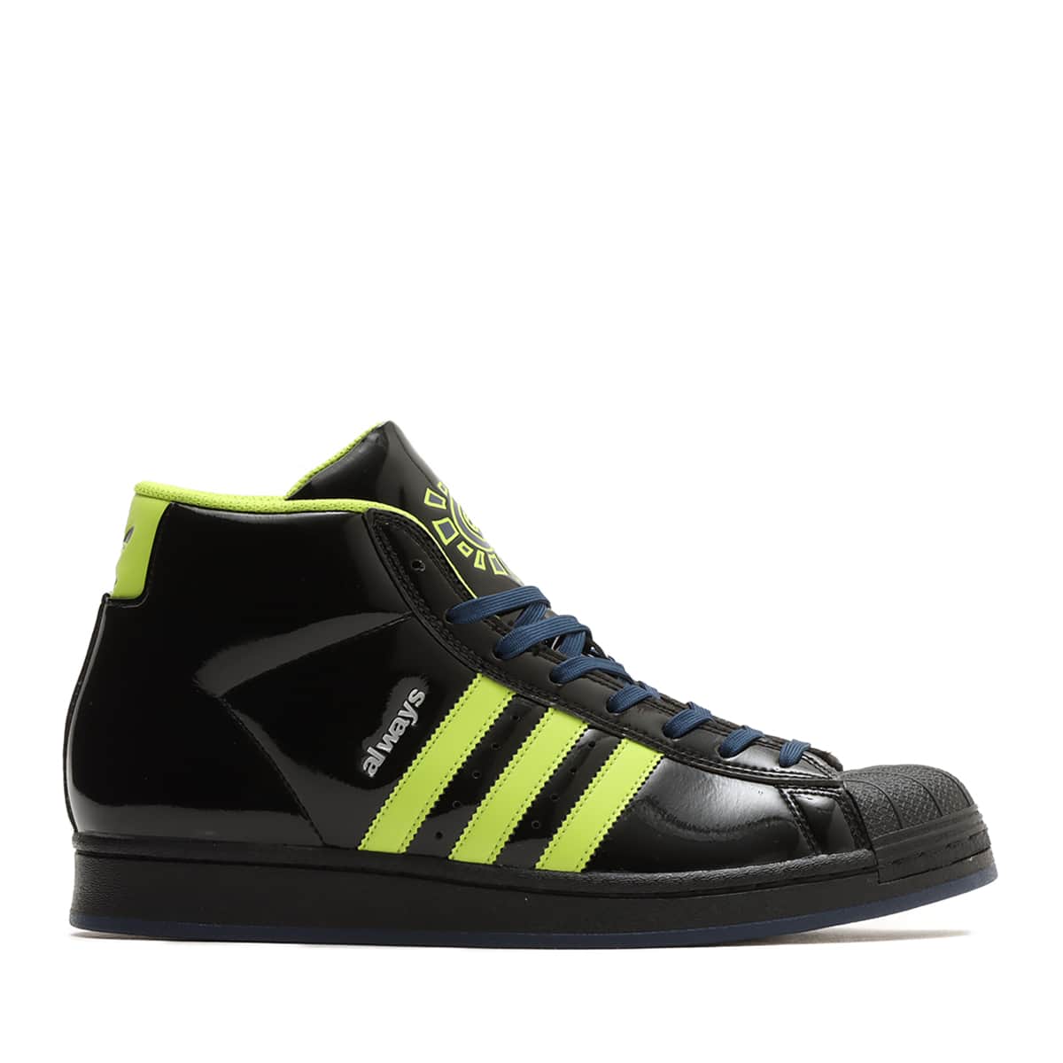 adidas PRO MODEL X ALWAYS CORE BLACK/SEMI SOLAR SLIME/COLLEGE NAVYの画像