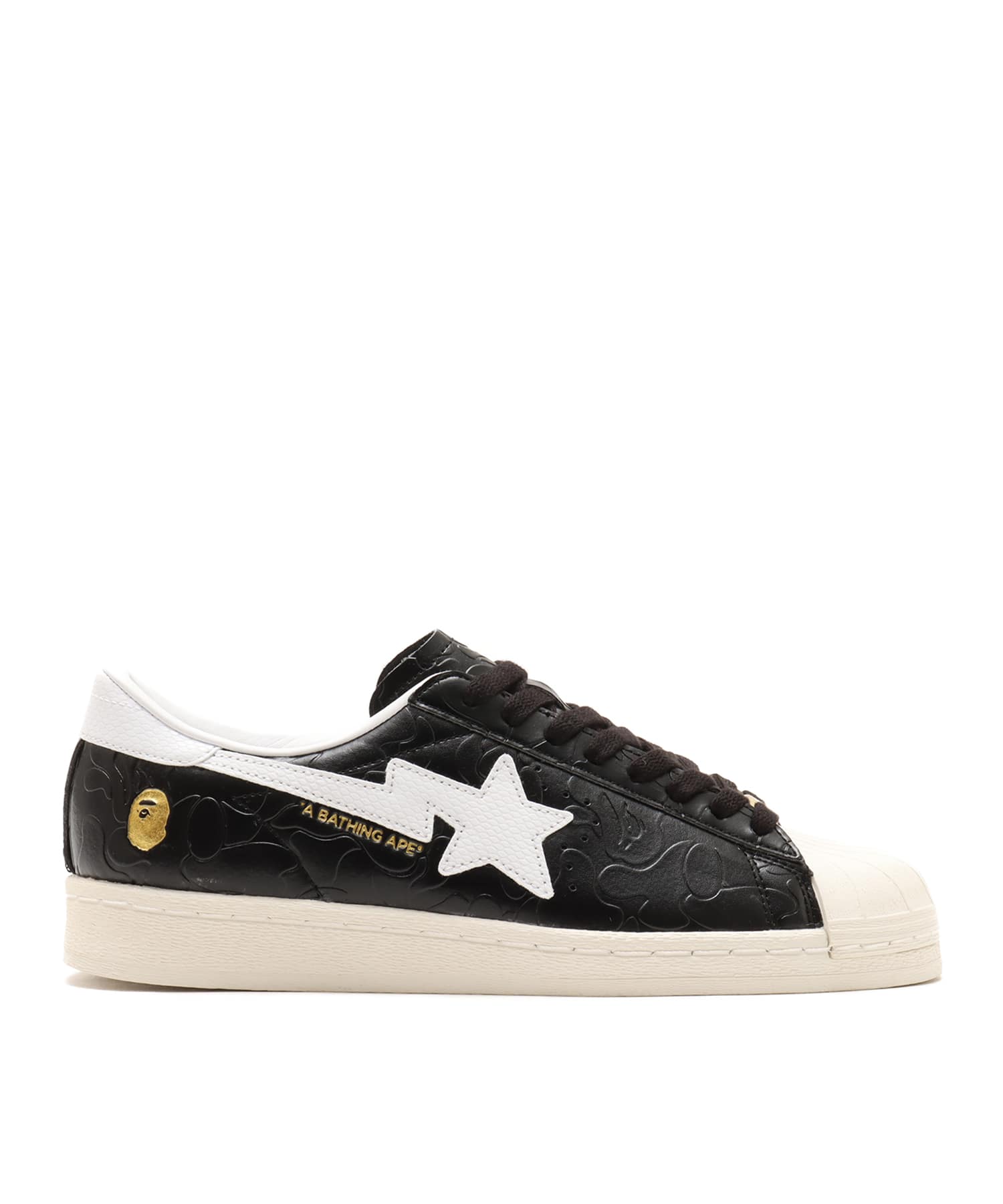 adidas SUPERSTAR VINTAGE BAPE atmos CORE BLACK/FOOT WEAR WHITE/OFF WHITEの画像