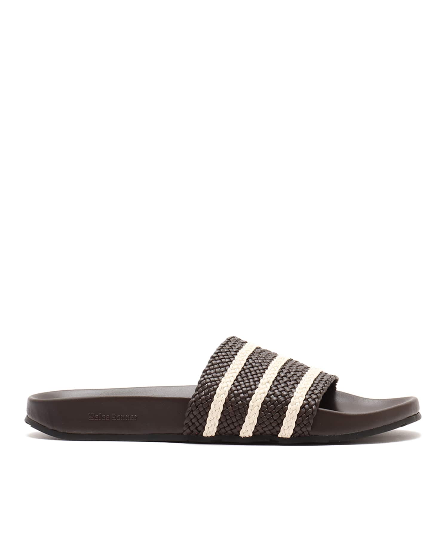 adidas WALES BONNER ADILETTE SLIDES DARK BROWN/WONDER WHITE/NIGHT BROWNの画像
