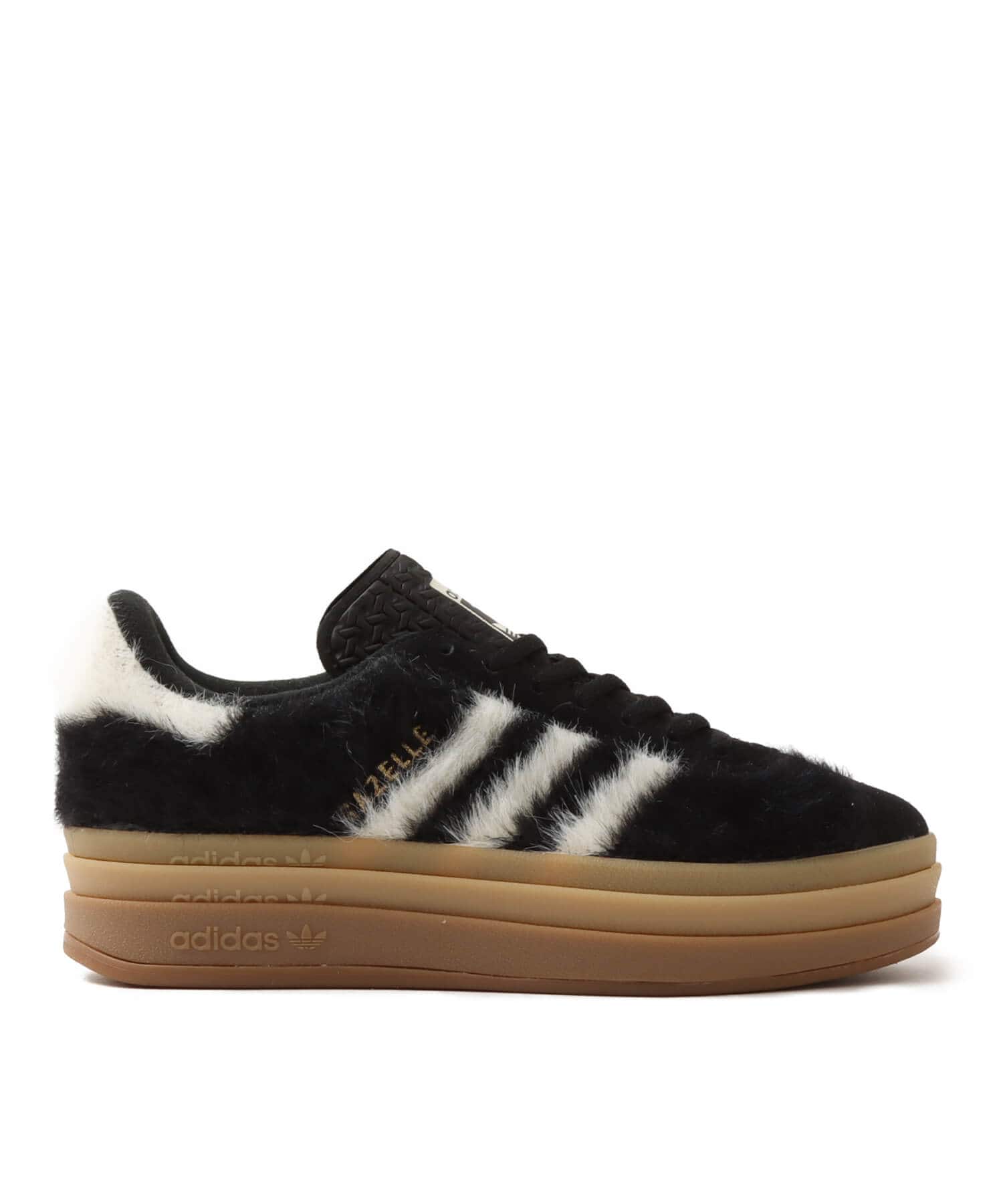 adidas GAZELLE BOLD W CBLACK/CREWHT/GOLDMTの画像