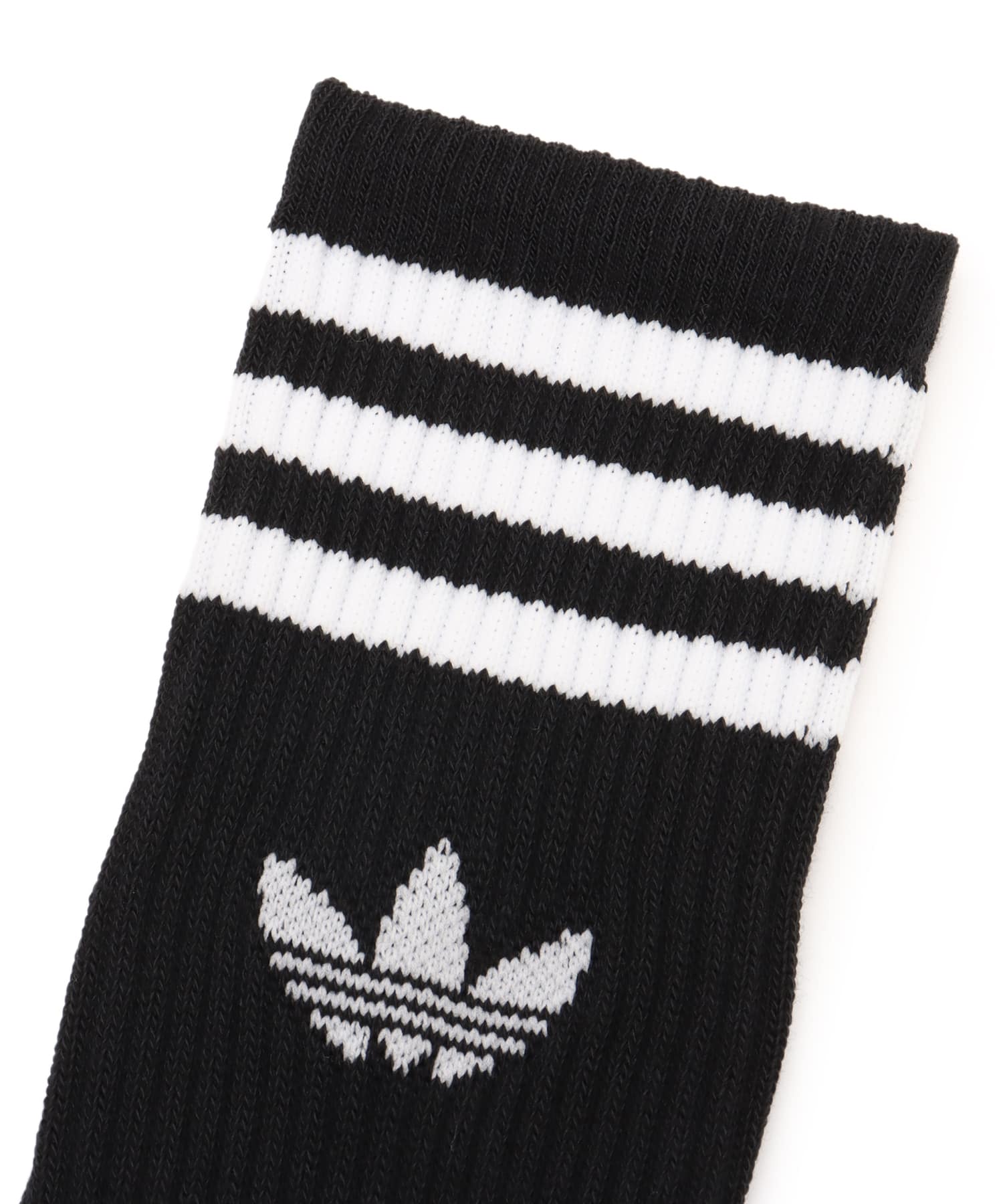 adidas 3-STRIPES CREW SOCKS 3 PAIRS ブラック/ブラック/ブラックの画像