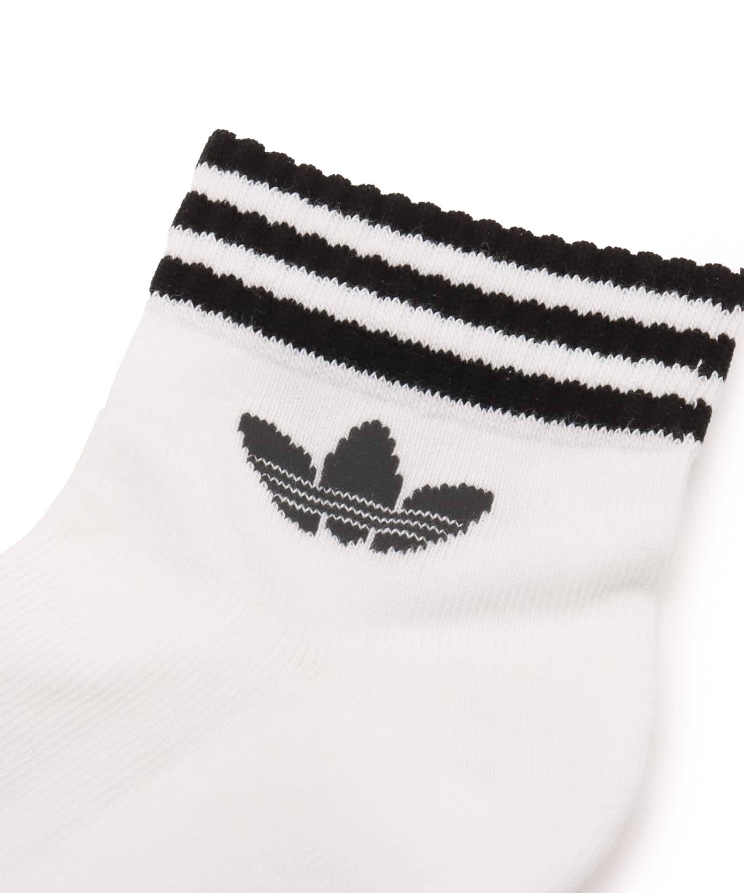 adidas 3-STRIPES ANKLE SOCKS 3 PAIRS ホワイト/ホワイト/ホワイトの画像