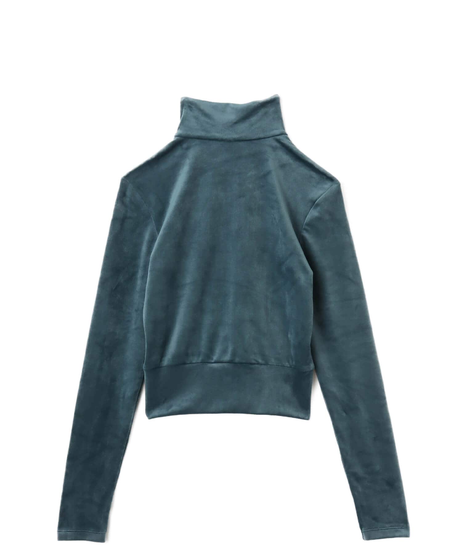 adidas ESSENTIALS VELVET FITTED TRACK TOP オーロラアイビーの画像