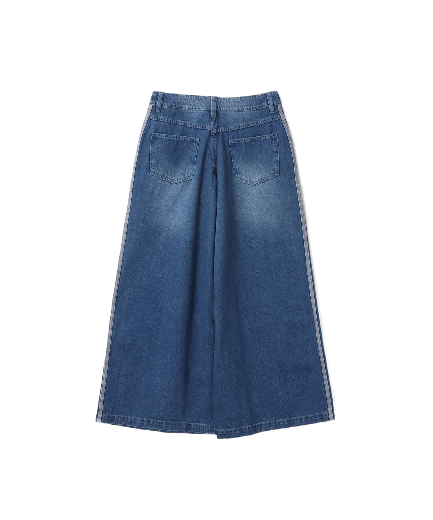 adidas ADICOLOR FIREBIRD OVERSIZED DENIM PANT インディゴデニムの画像