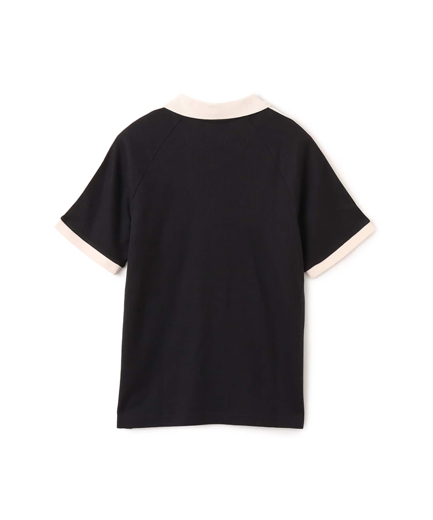 adidas WAFFLE SHORT SLEEVE POLO ブラックの画像