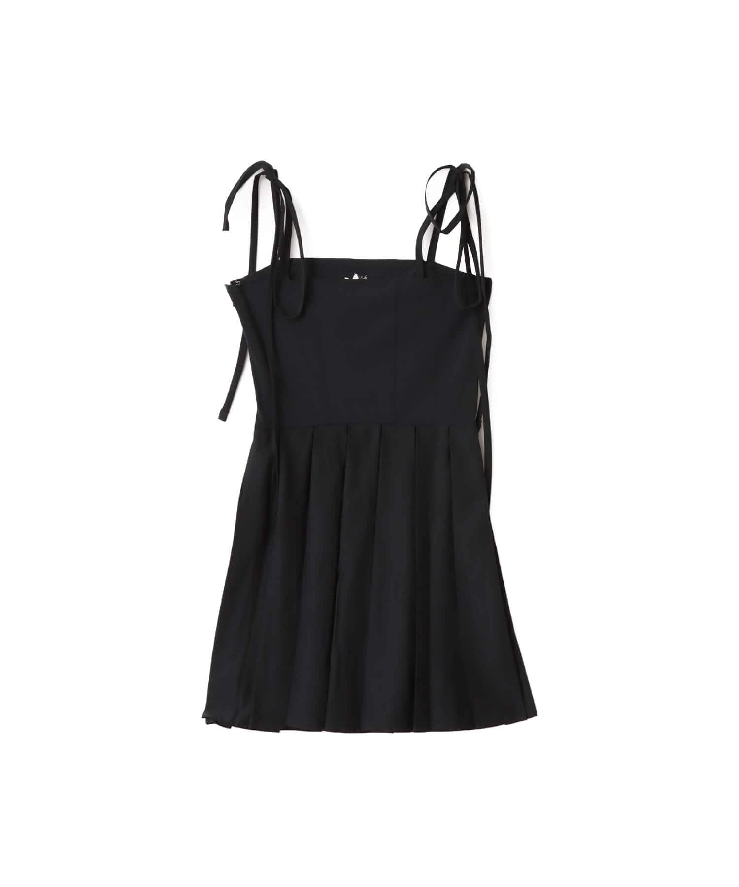 adidas RIBBON PLEATED MINI DRESS ブラックの画像
