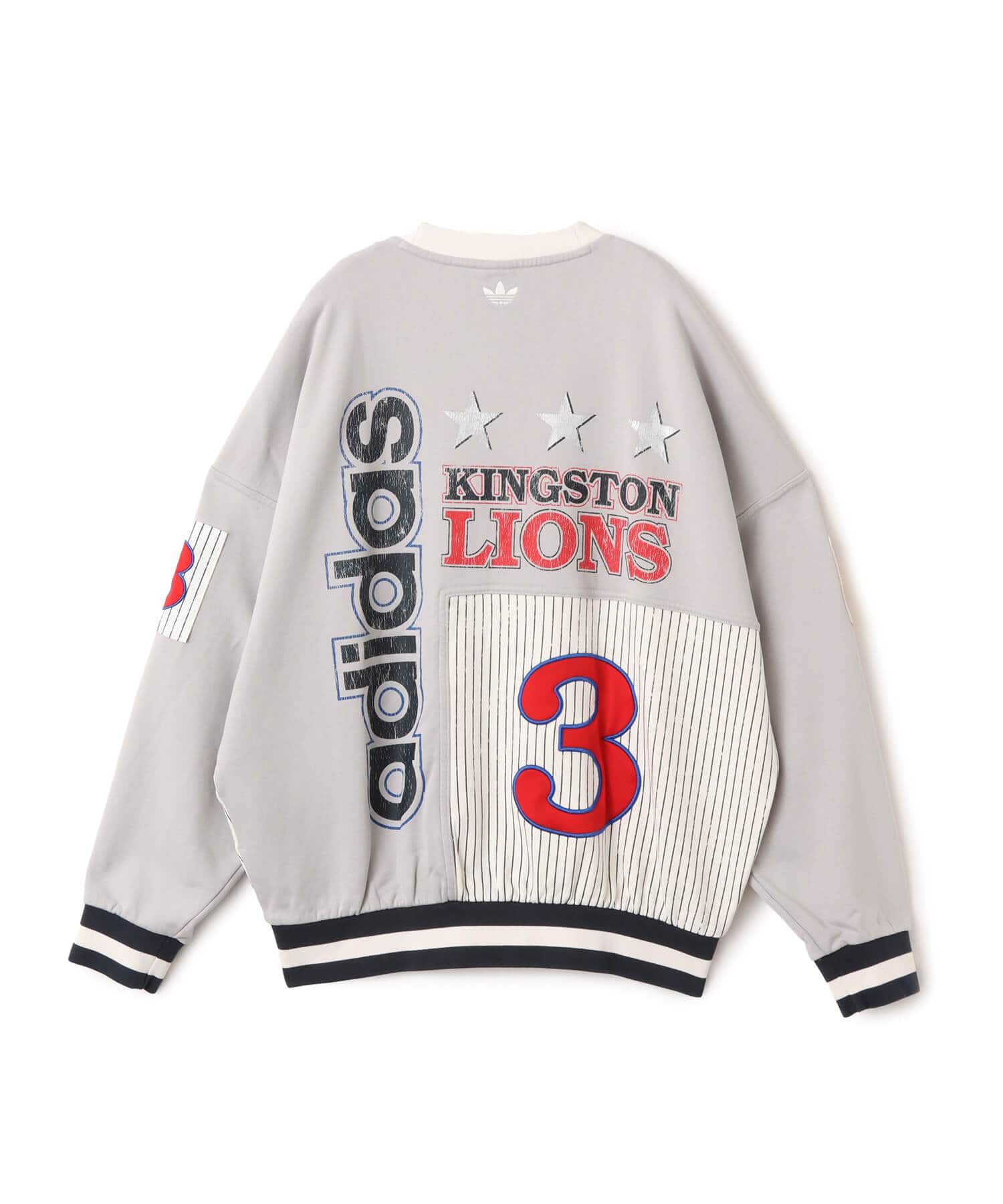 adidas ARCHIVE BASEBALL SWEATSHIRT グレーツー/クラウドホワイトの画像