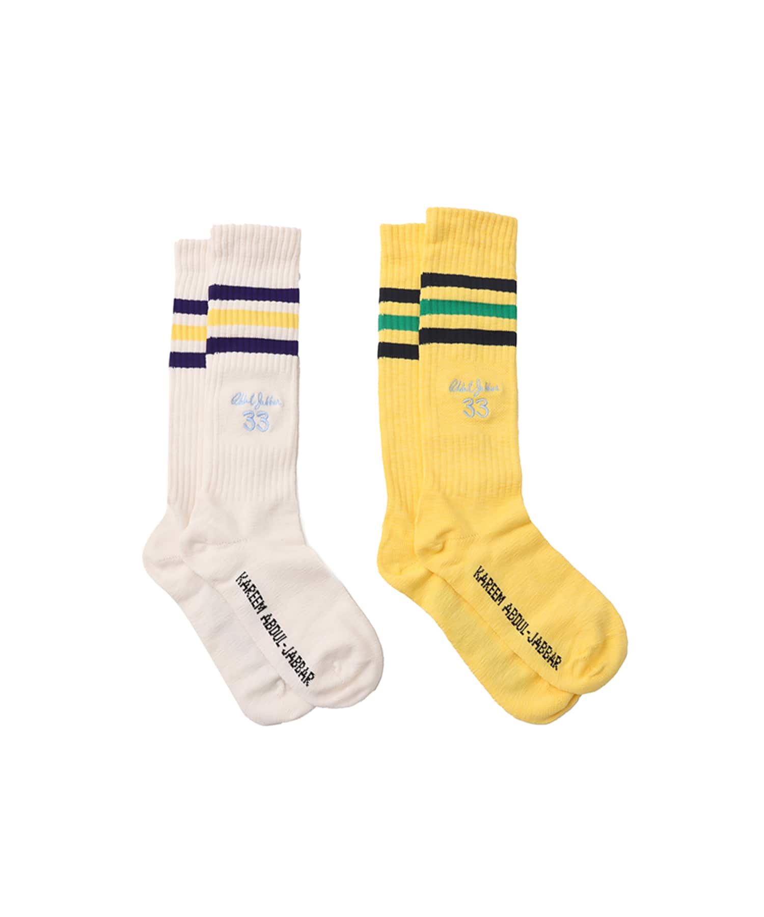 adidas WALES BONNER JABBAR 3-STRIPES SOCKS チョークホワイト/スプリングイエローの画像