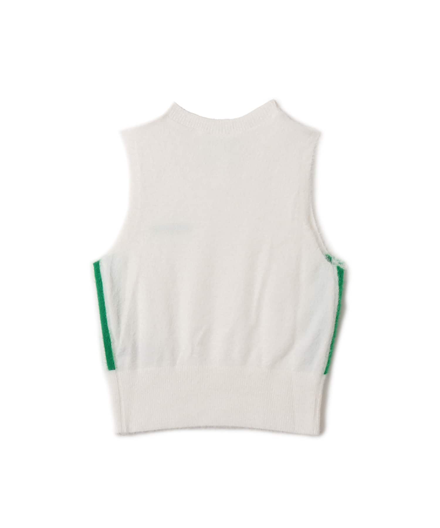 adidas FLUFFY KNITTED VEST オフホワイトの画像