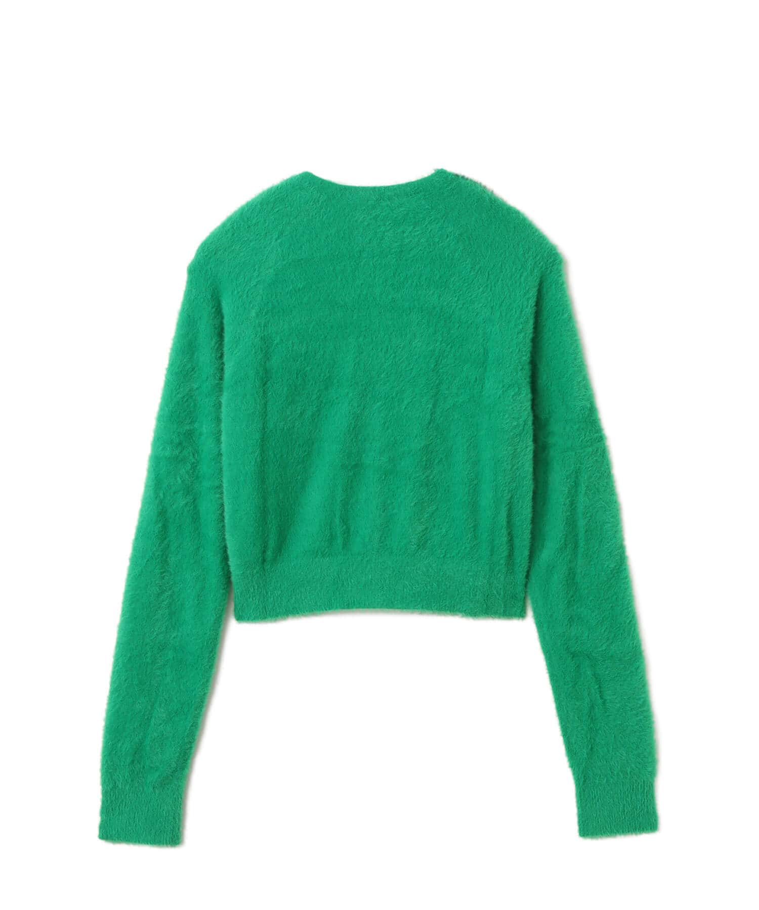 adidas FLUFFY KNITTED CARDIGAN グリーンの画像