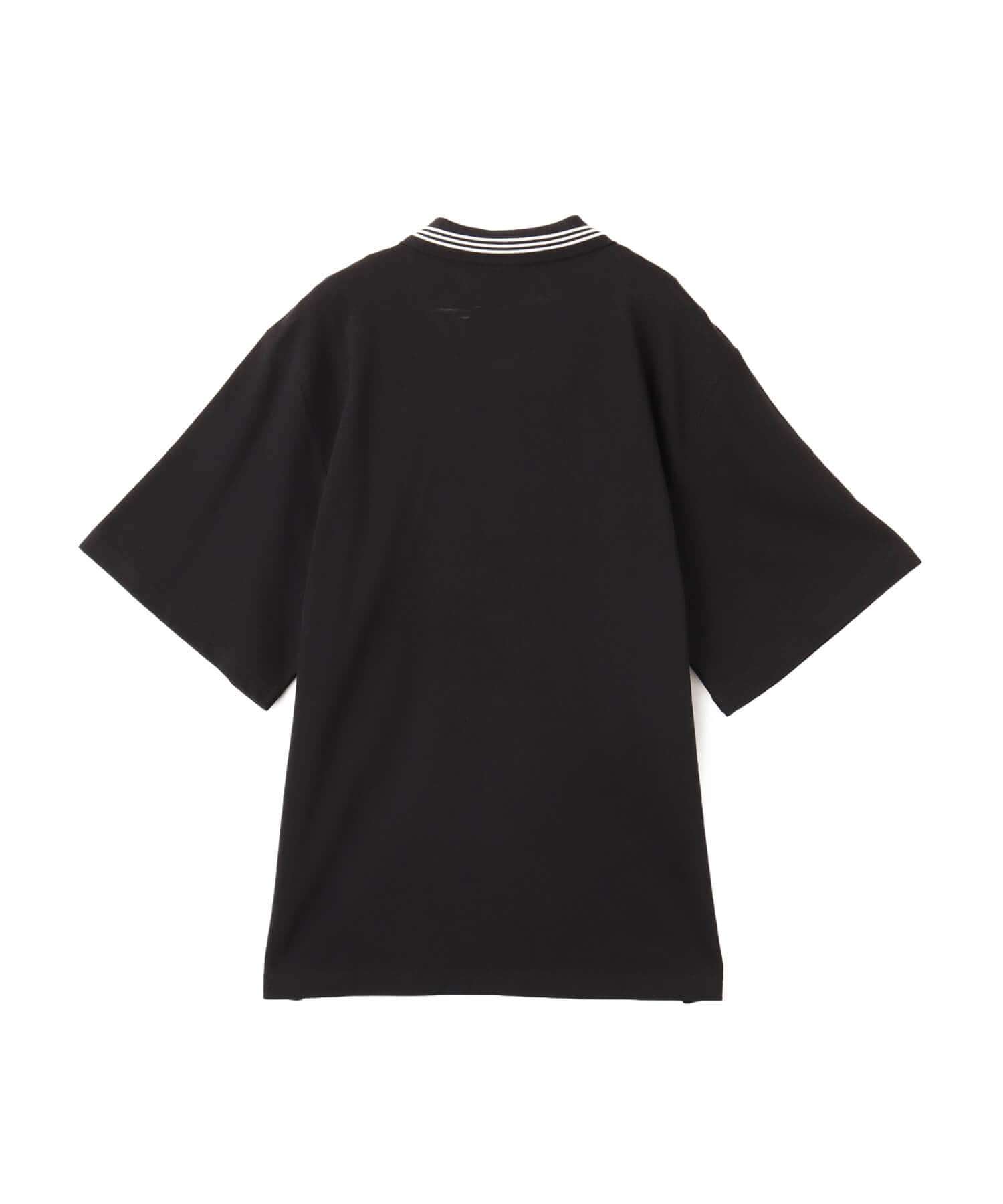 adidas LOOSE POLO ブラック/ホワイトの画像