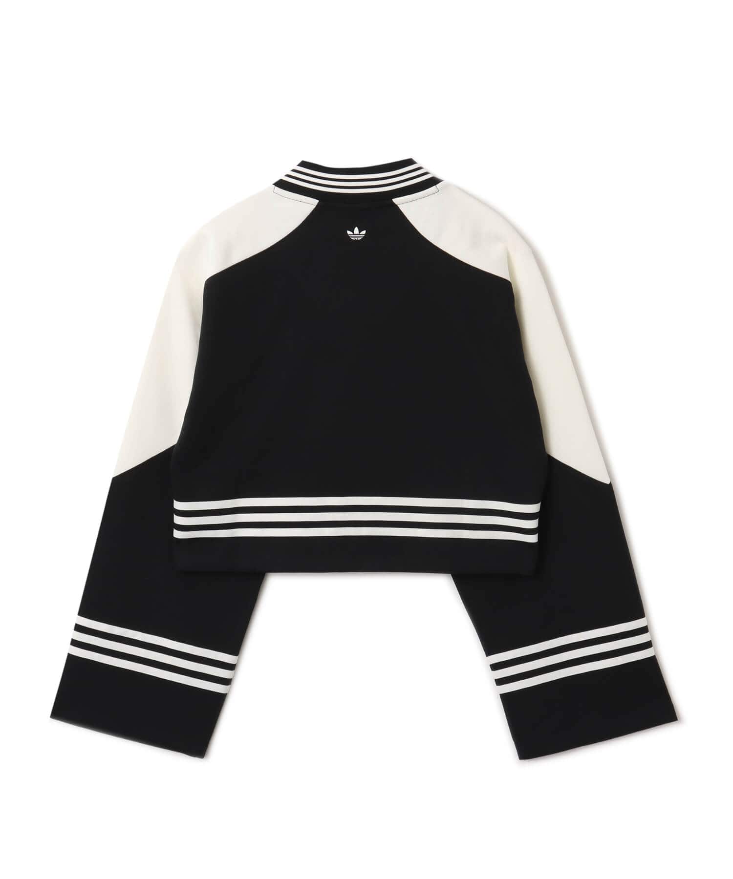 adidas BLOCKING CREWNECK SWEATSHIRT ブラック/オフホワイトの画像