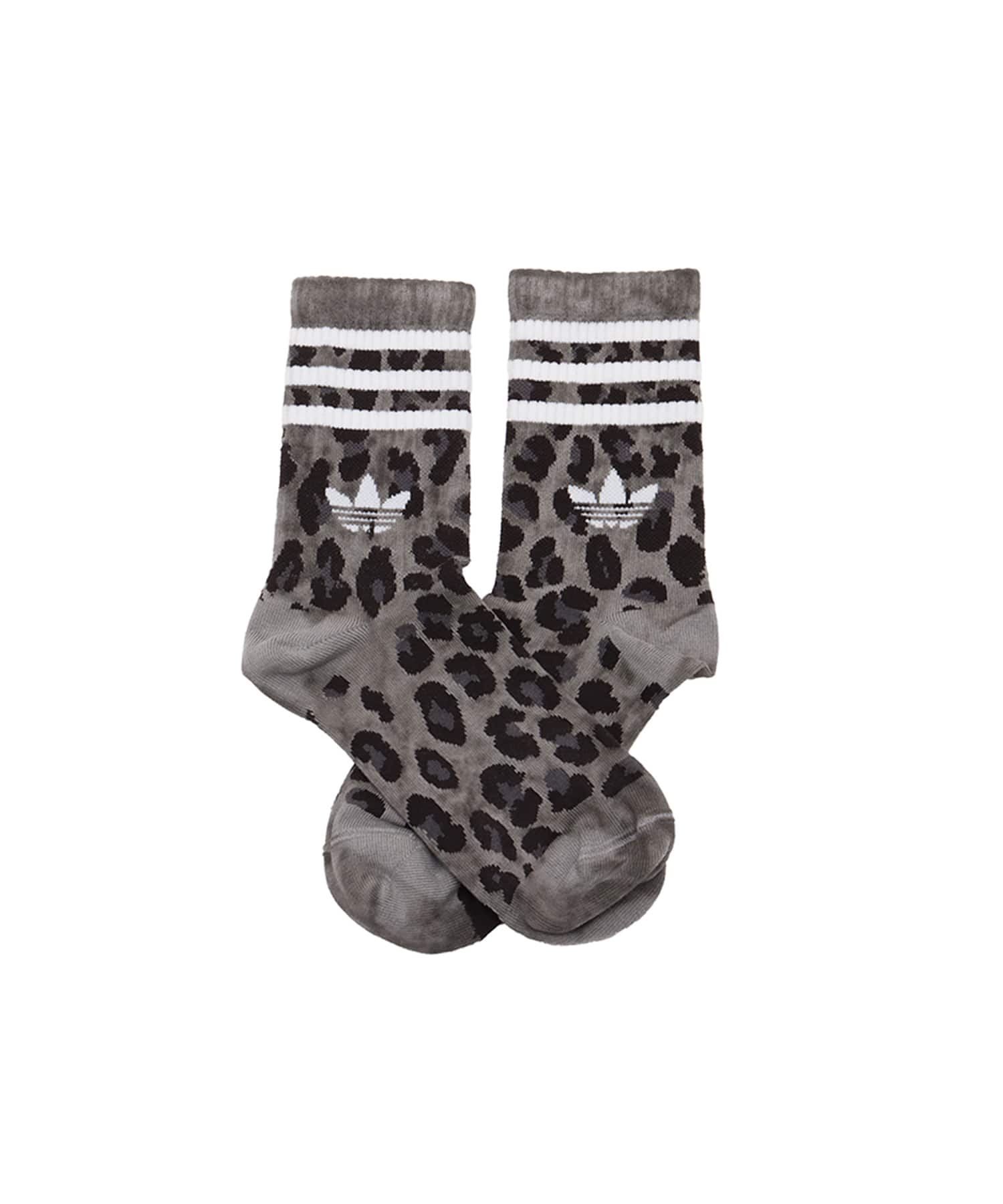 adidas LEOPARD CREW SOCKS 2 PAIRS カーボン/ブラックの画像