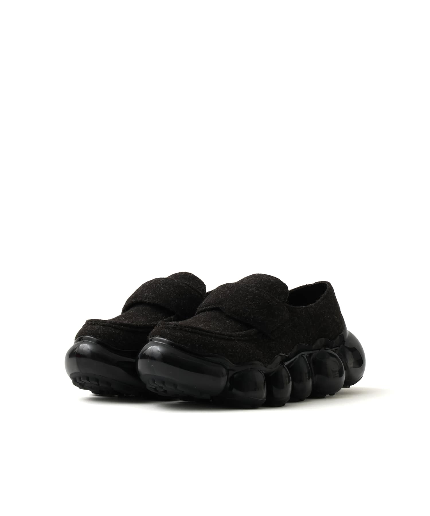 grounds JEWELRY FELT LOAFER BLACKの画像