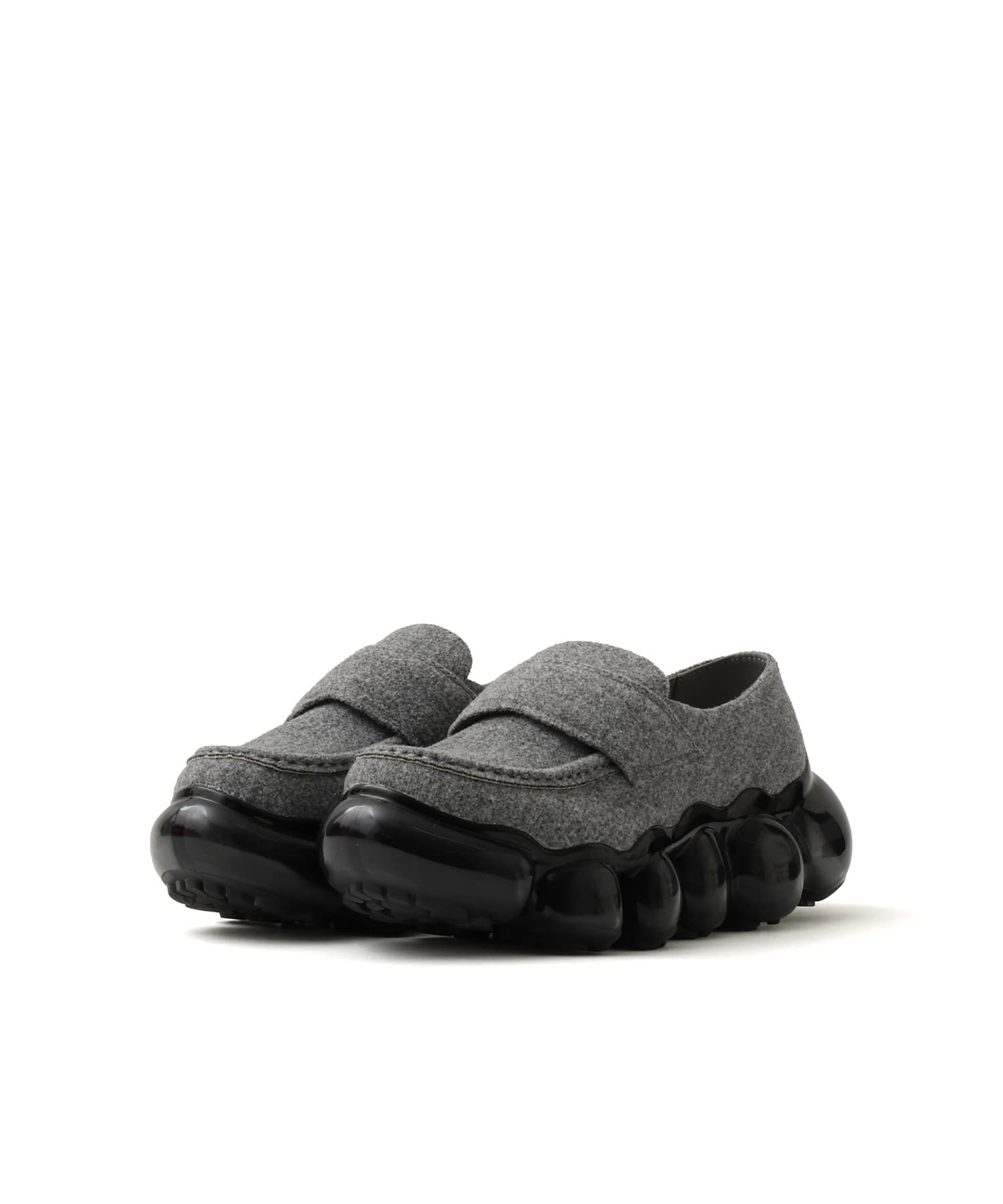 grounds JEWELRY FELT LOAFER LIGHT GRAYの画像
