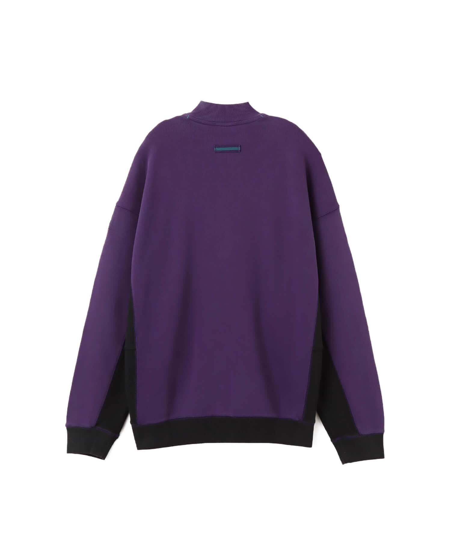 adidas EQUIPMENT BLOCKED HALF-ZIP バイオレット/ブラックの画像