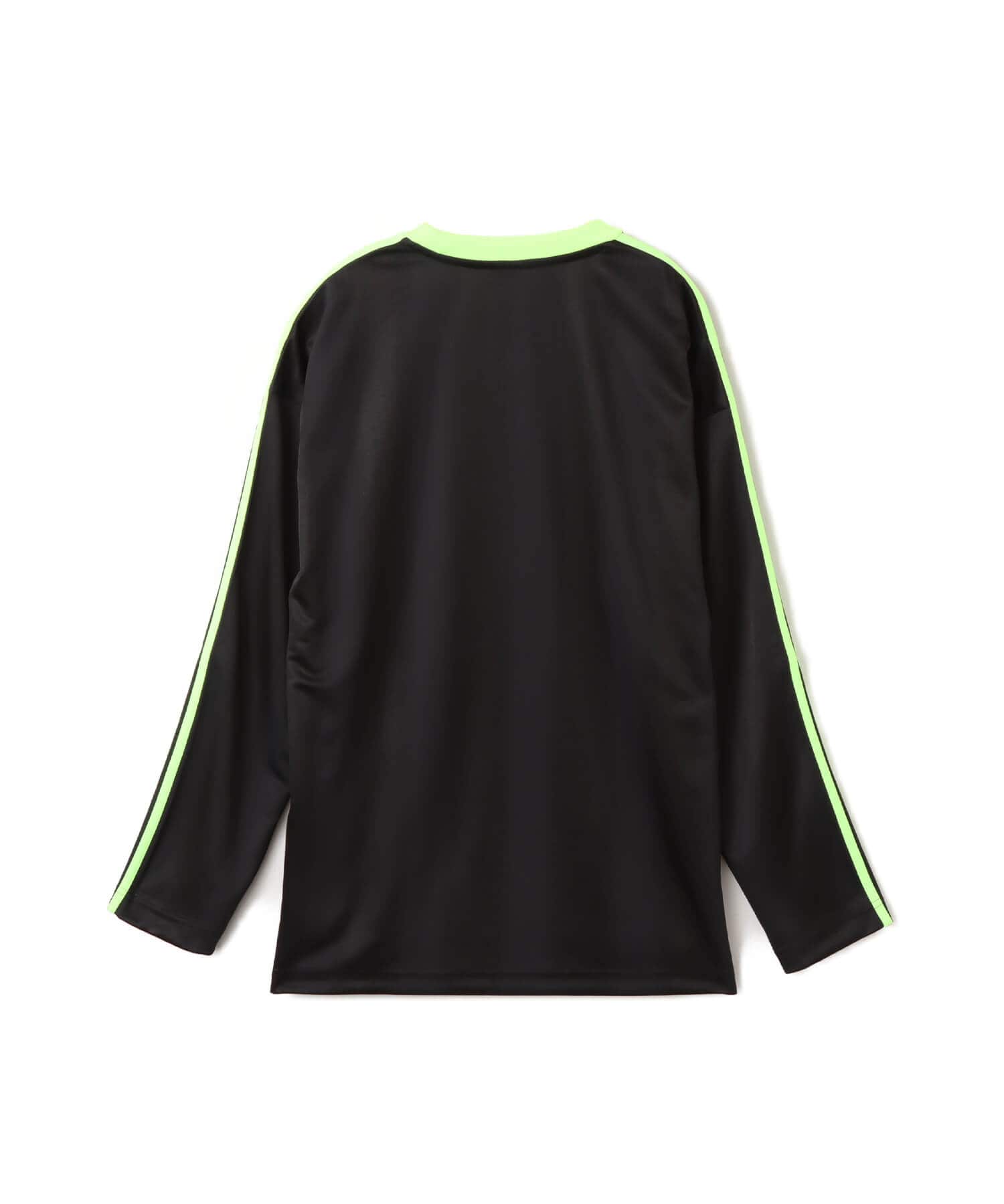 adidas ADICOLOR JACQUARD LONG SLEEVE JERSEY ブラック/シグナルグリーンの画像