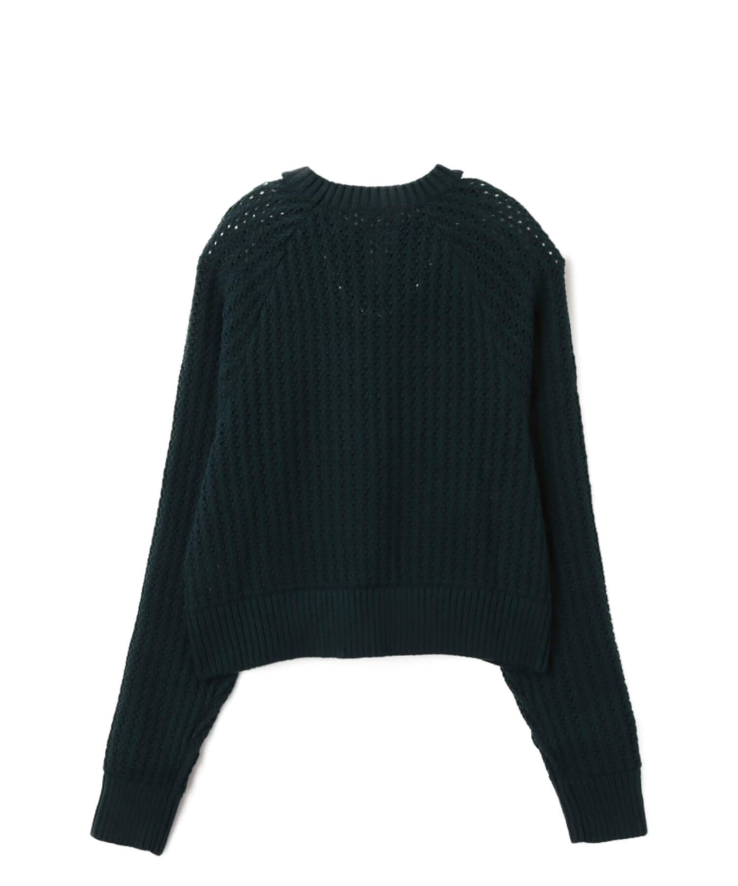 adidas ADICOLOR KNITTED CREW オーロラアイビーの画像