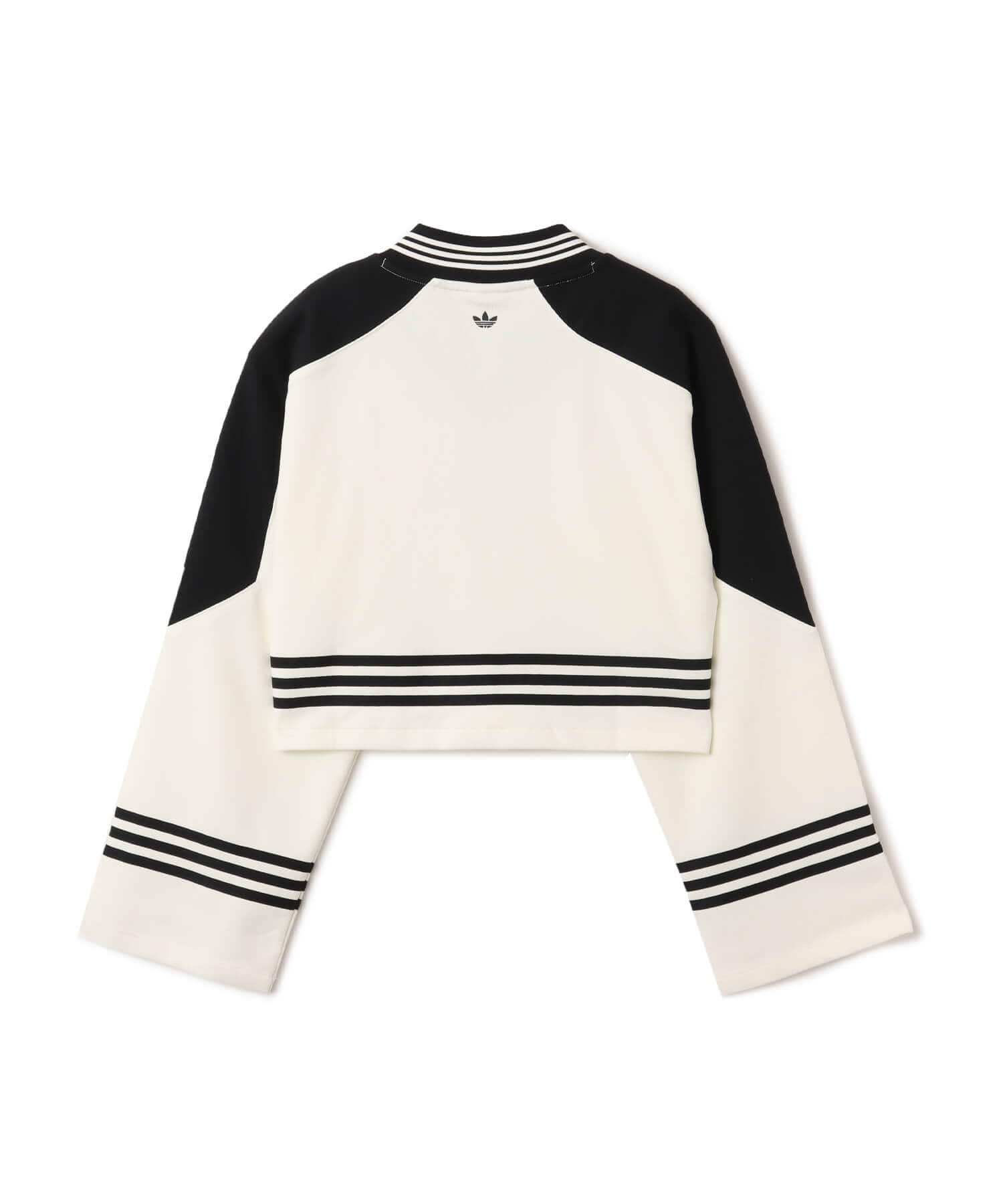 adidas BLOCKING CREWNECK SWEATHSHIRT オフホワイト/ブラックの画像