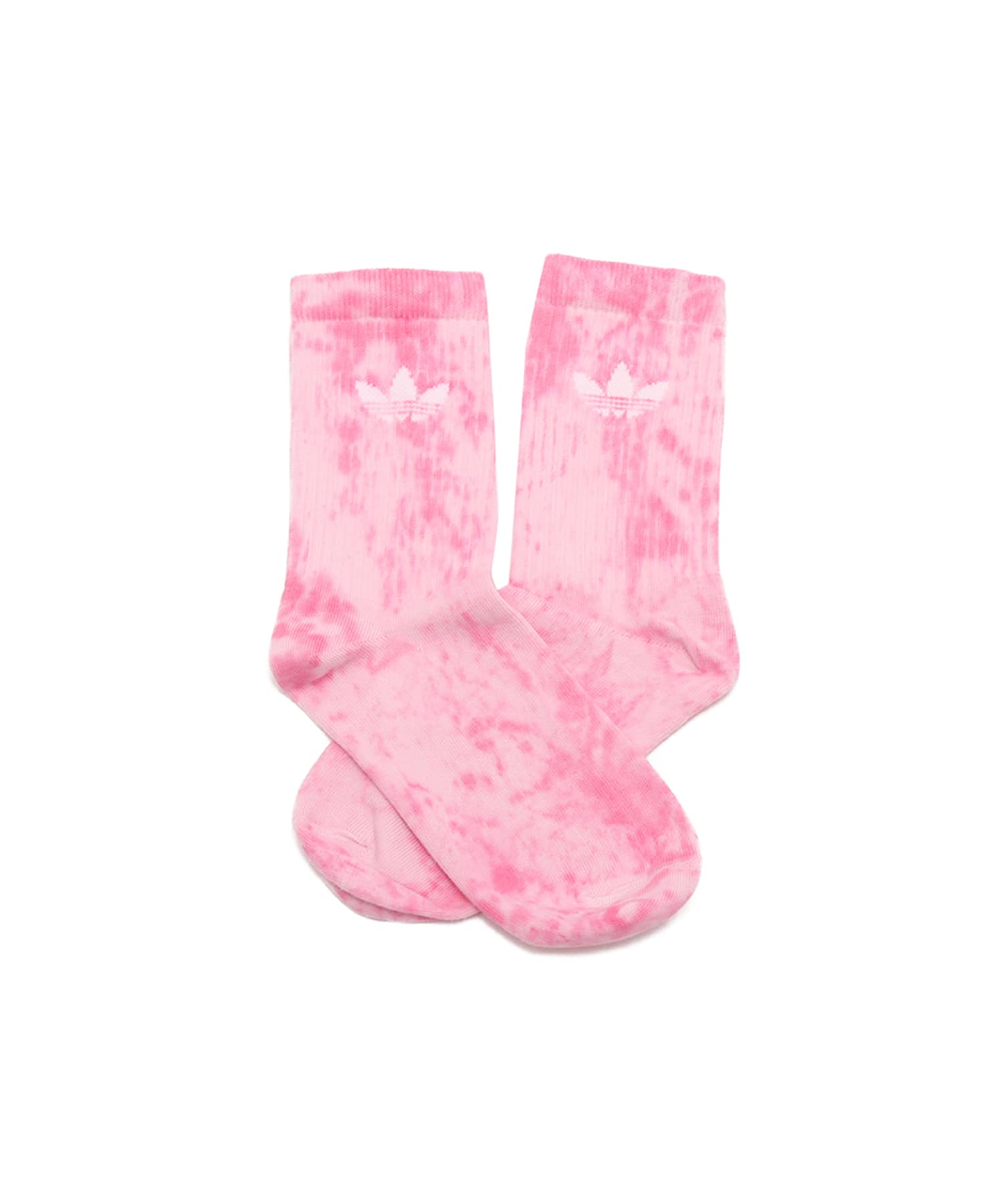 adidas TIE DYE CREW SOCKS 3 PAIRS ブリスピンク/ブリスライラック/ホワイトの画像