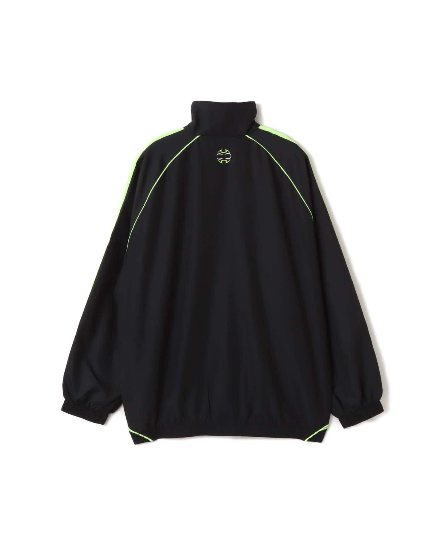 adidas TEAMGEIST ADICOLOR OVERSIZED WOVEN TRACK TOP ブラック/シグナルグリーンの画像