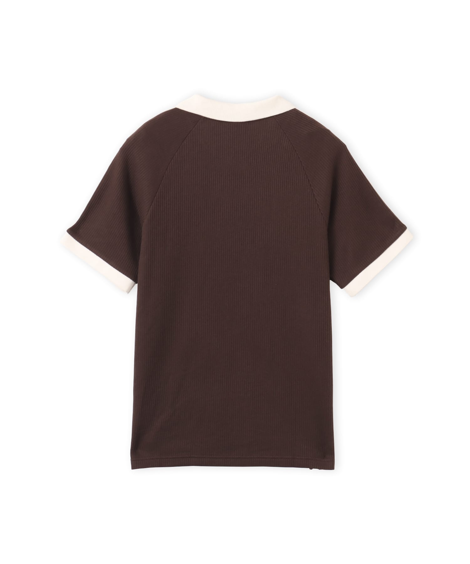 adidas WAFFLE SHORT SLEEVE POLO ダークブラウンの画像