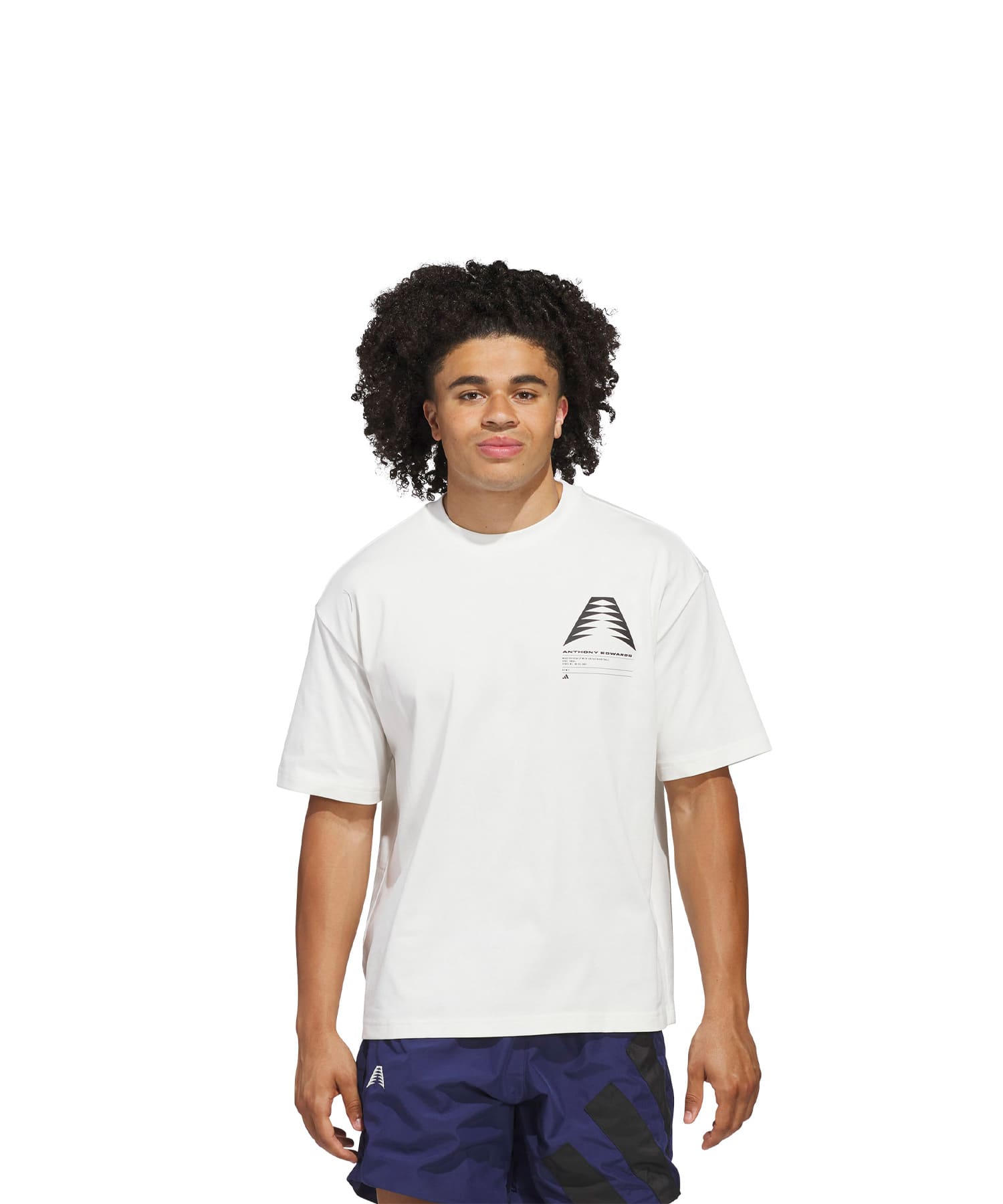 adidas ANTHONY EDWARDS GFX TEE クラウドホワイトの画像