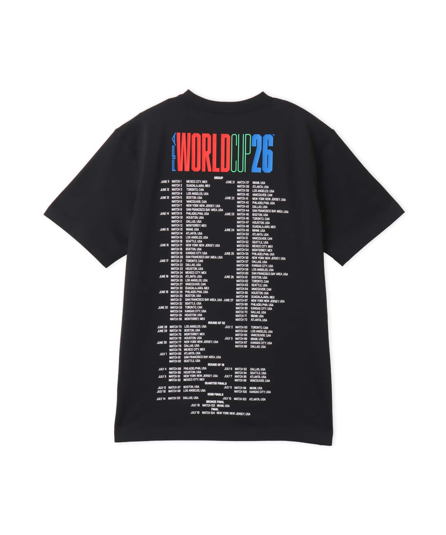 adidas WORLD CUP TOUR TEE ブラックの画像
