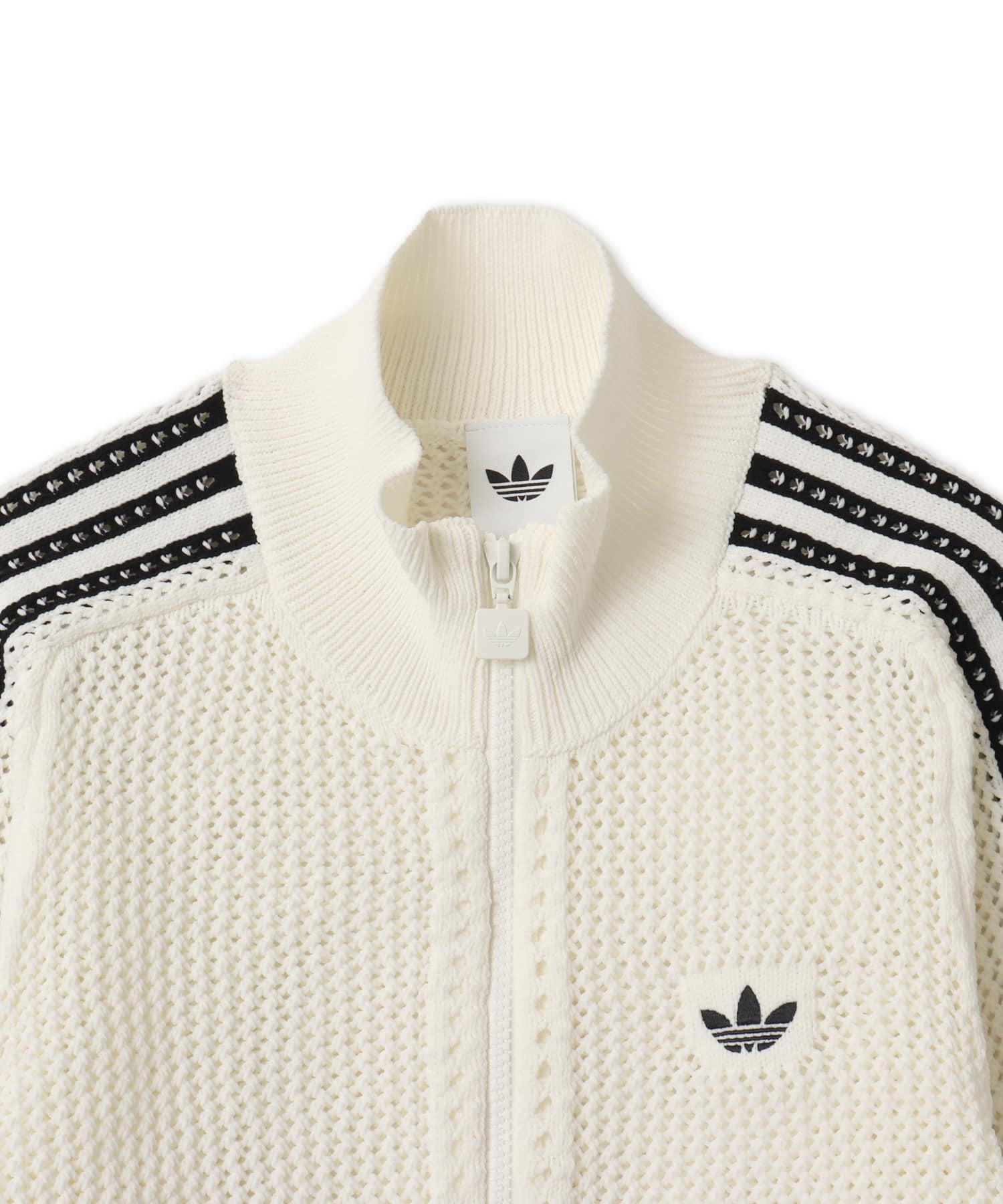 adidas KNITTED CROCHET FIREBIRD TRACK TOP オフホワイトの画像