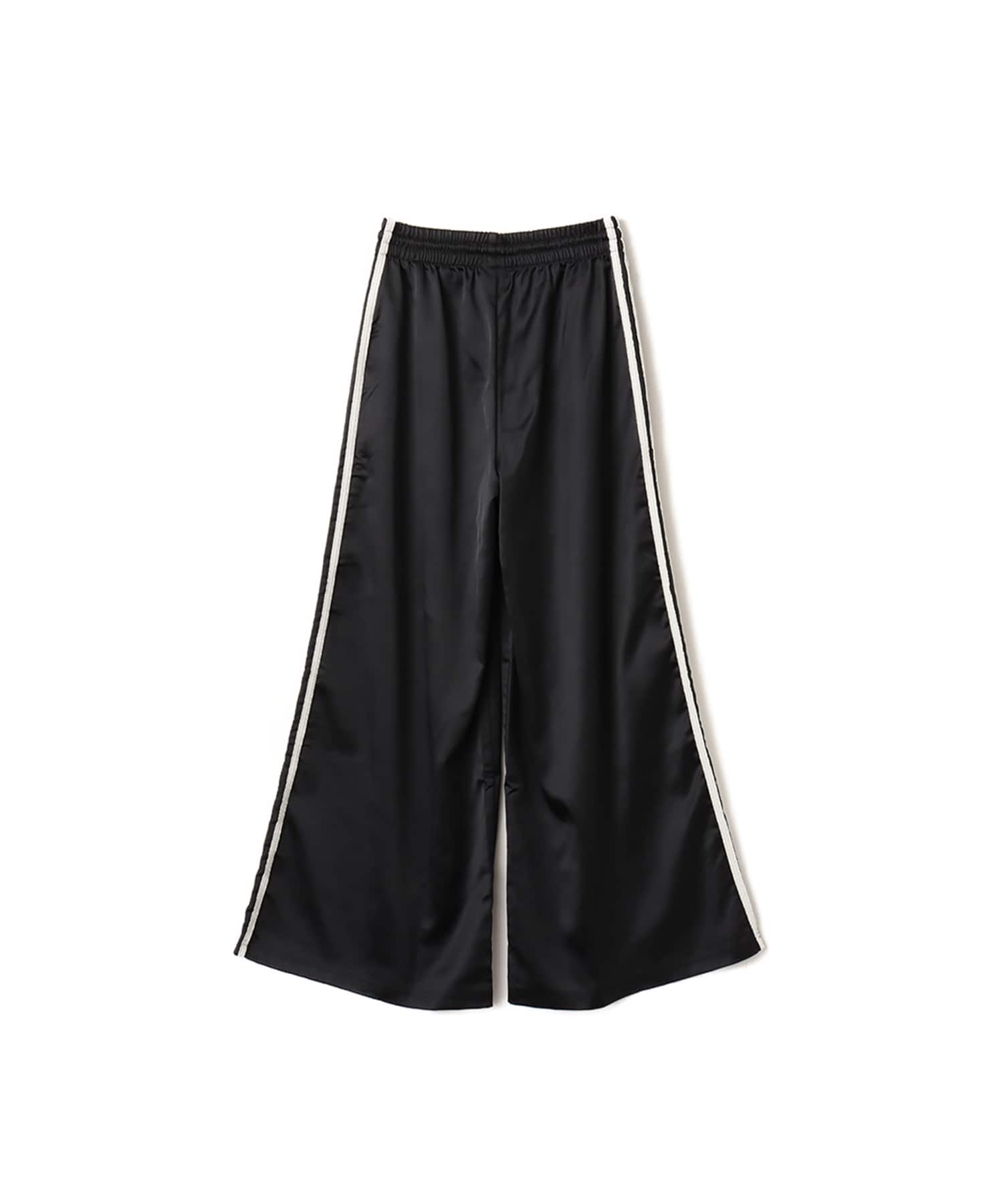 adidas SATIN WIDE LEG PANTS RUFFLE 3S ブラックの画像