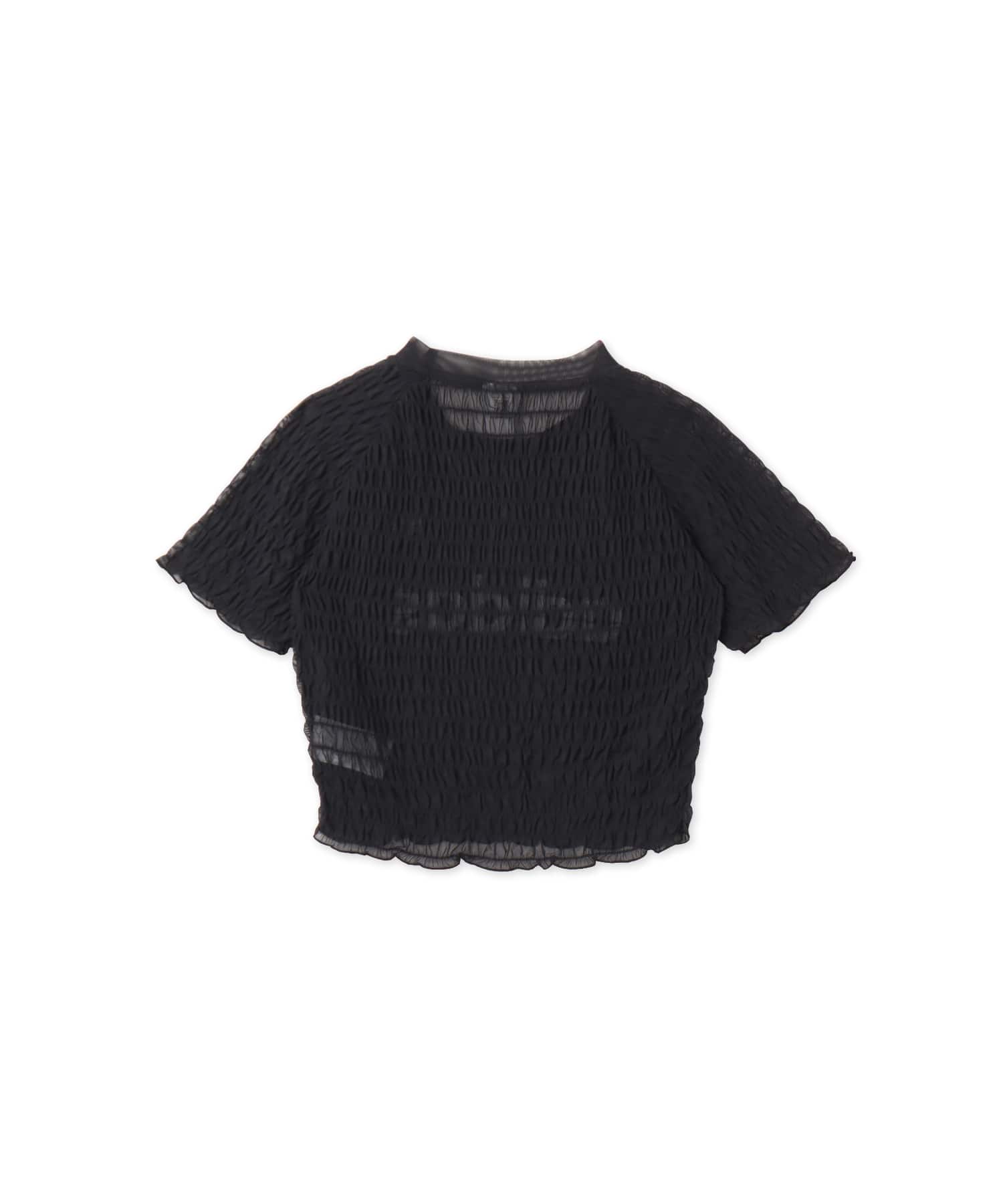 adidas SMOCKED CALI TEE ブラックの画像
