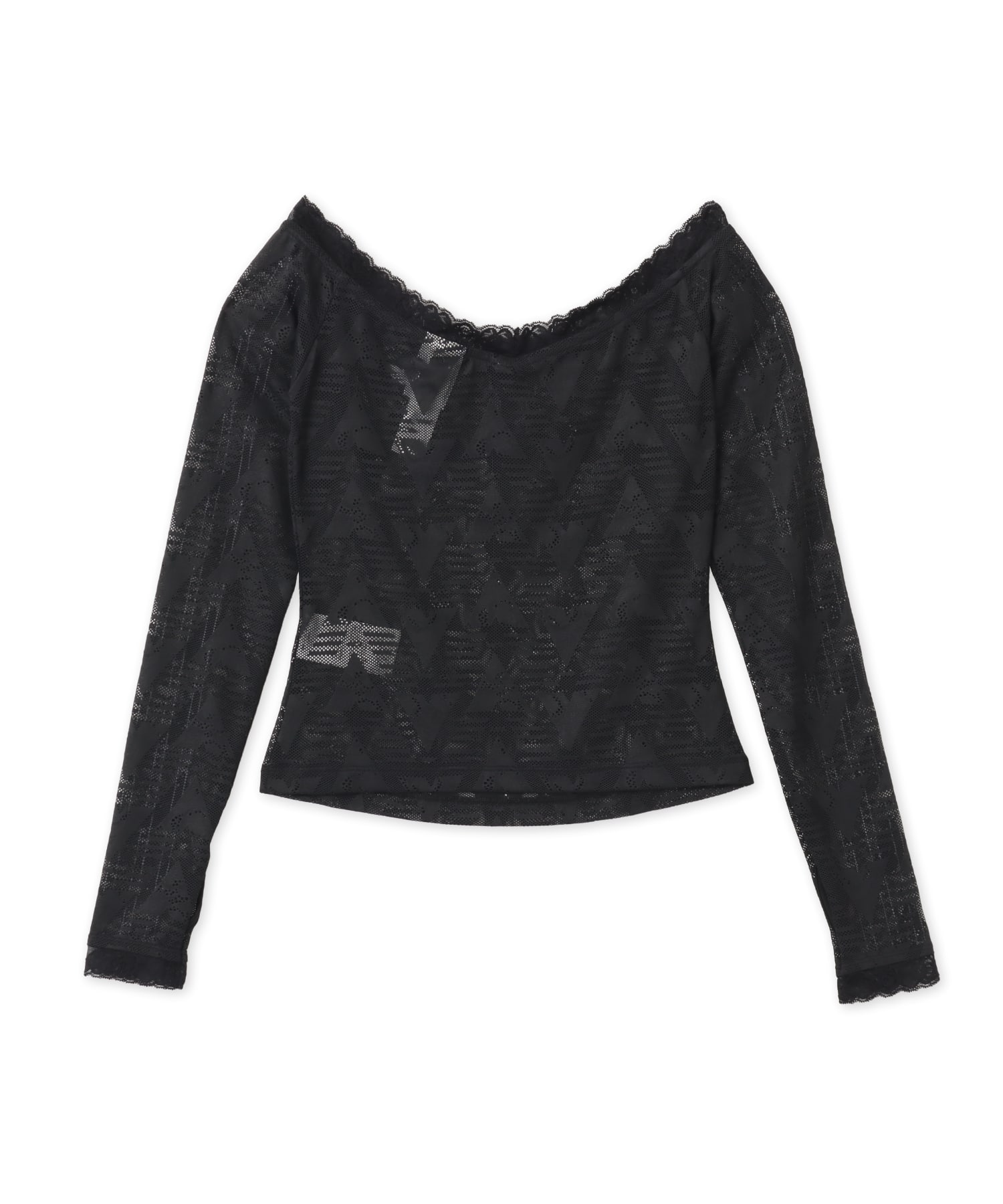 adidas LACE BARDOT TOP ブラックの画像