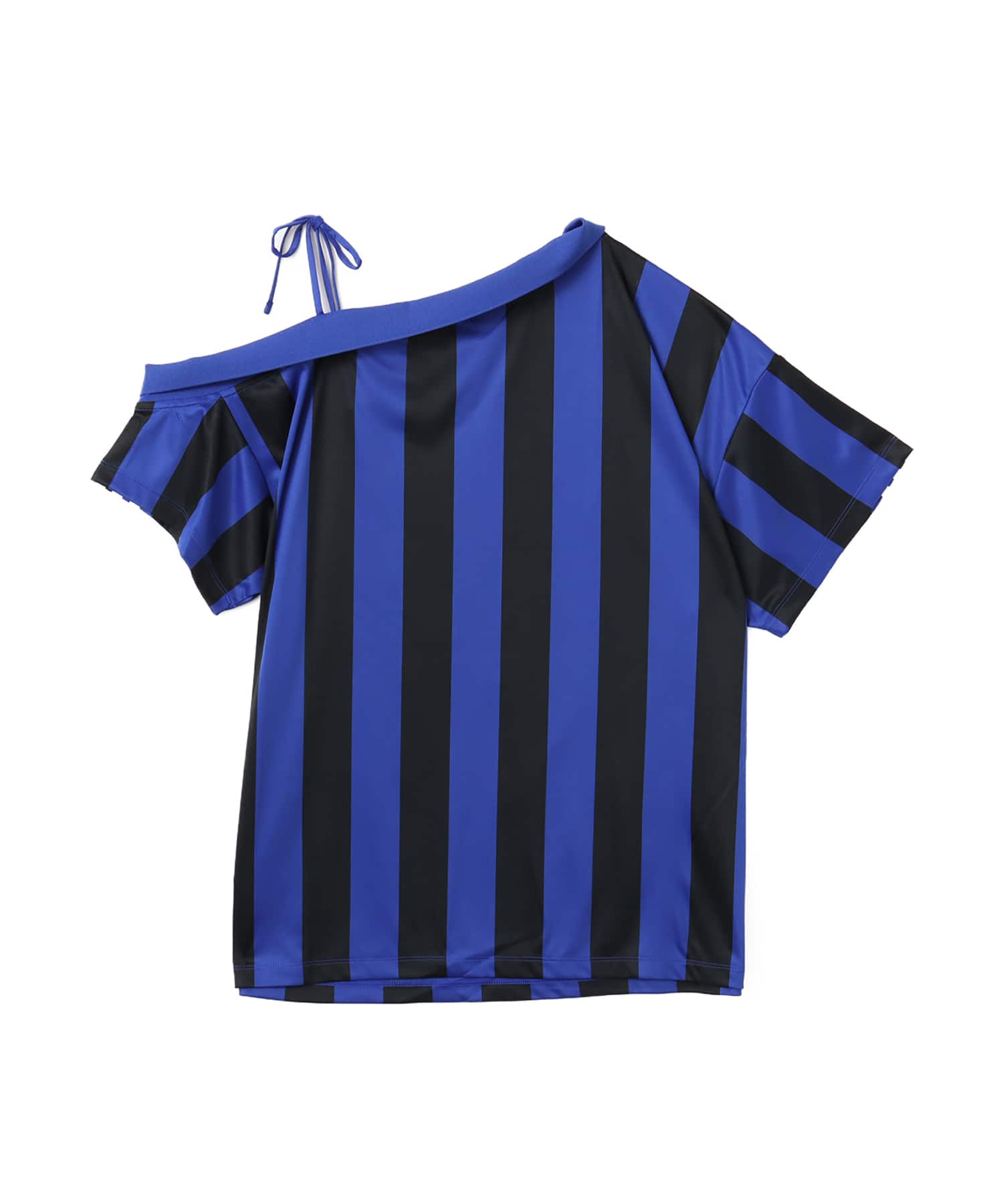 adidas OFF SHOULDER JERSEY セミルシッドブルー/ブラックの画像