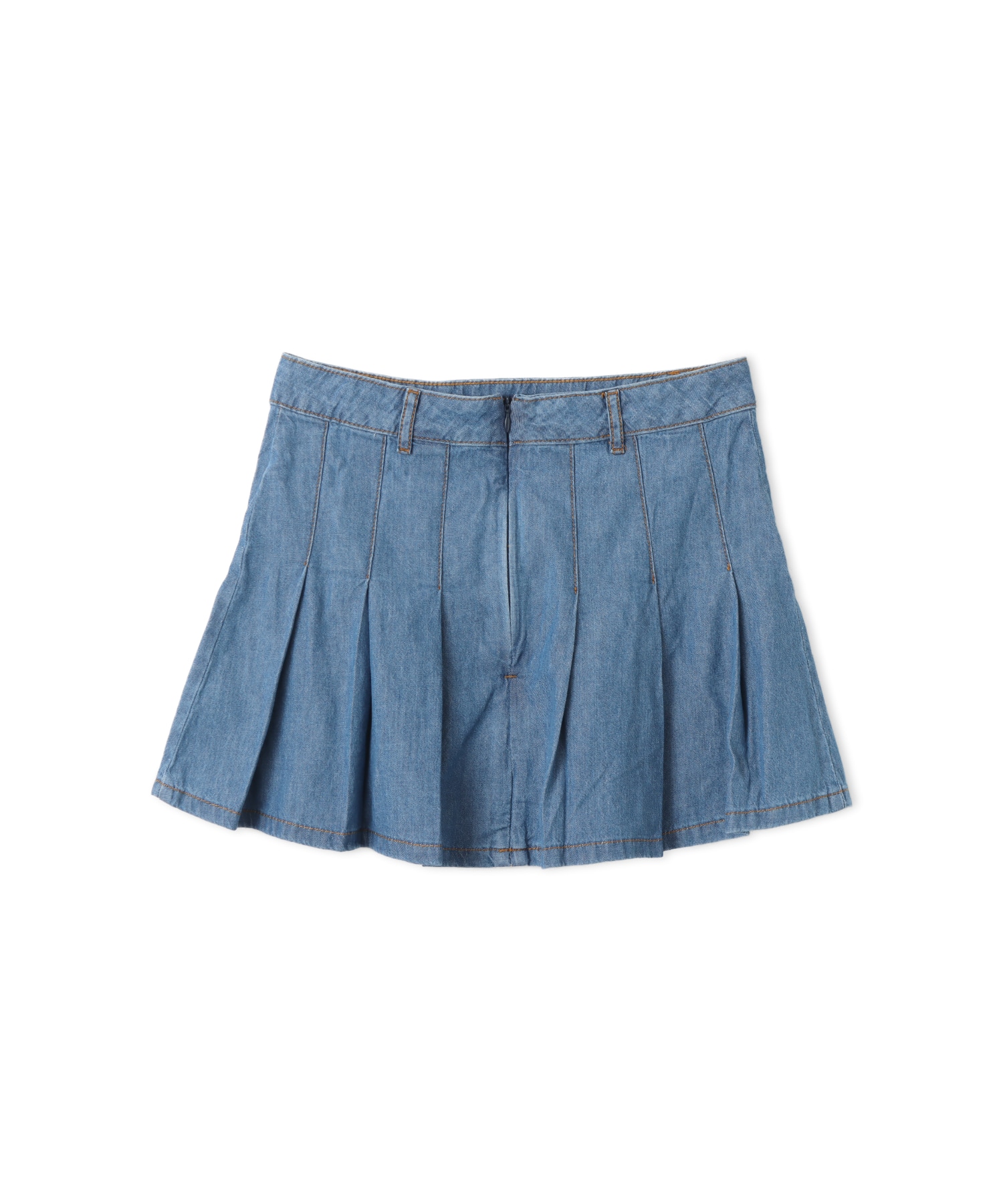 adidas DENIM PLEATED SKIRT インディゴデニムの画像