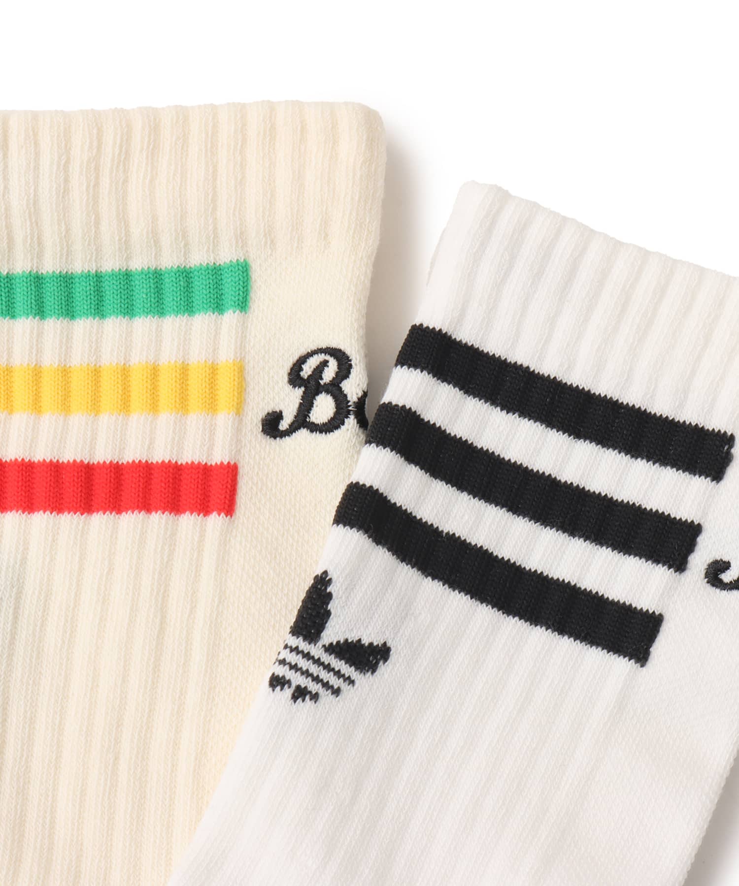 adidas BOB MARLEY SOCKS 2PP ホワイト/クリームホワイトの画像