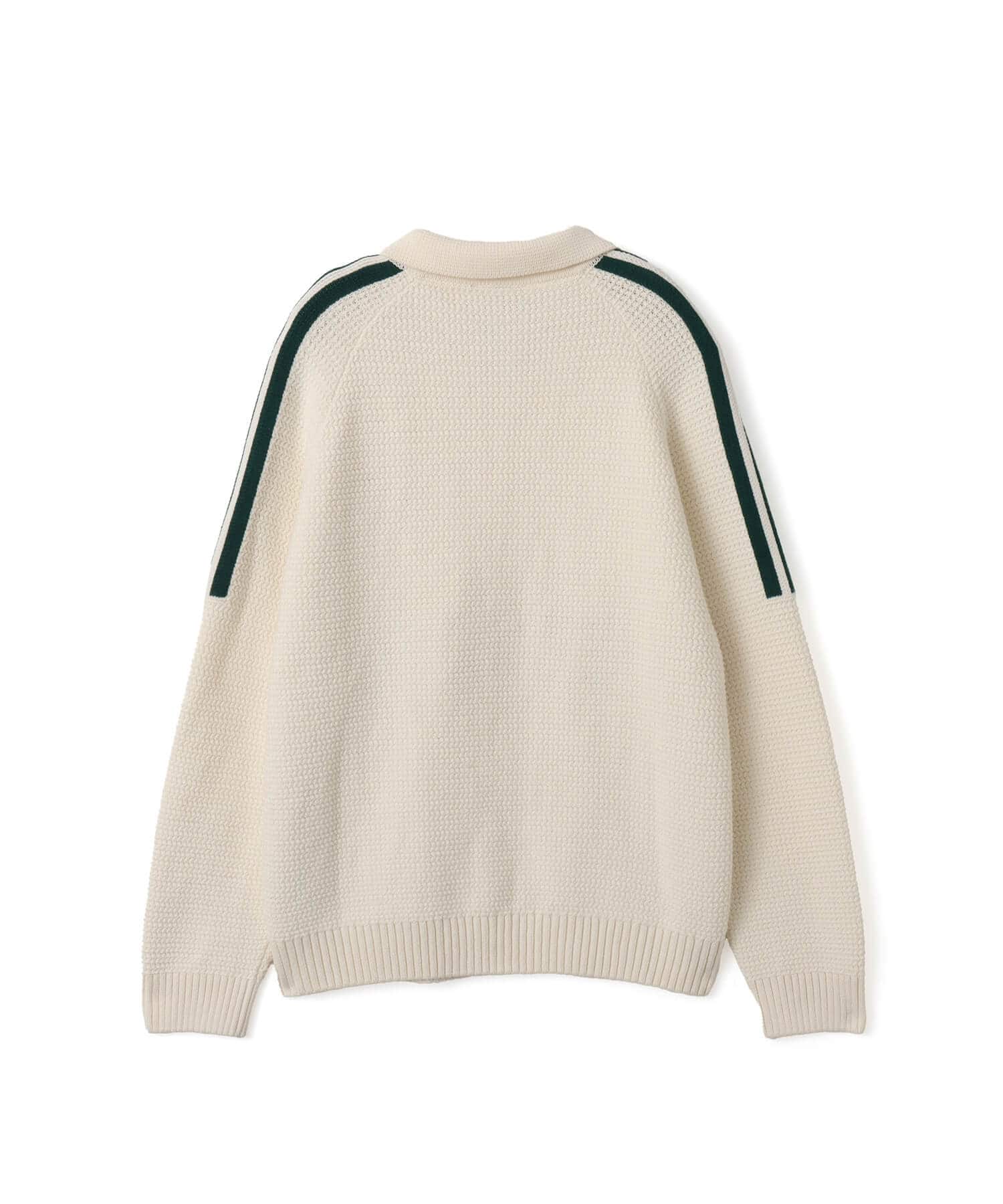 adidas X ARTE ANTWERP KNITTED LONG SLEEVE JERSEY ホワイト/カレッジグリーンの画像