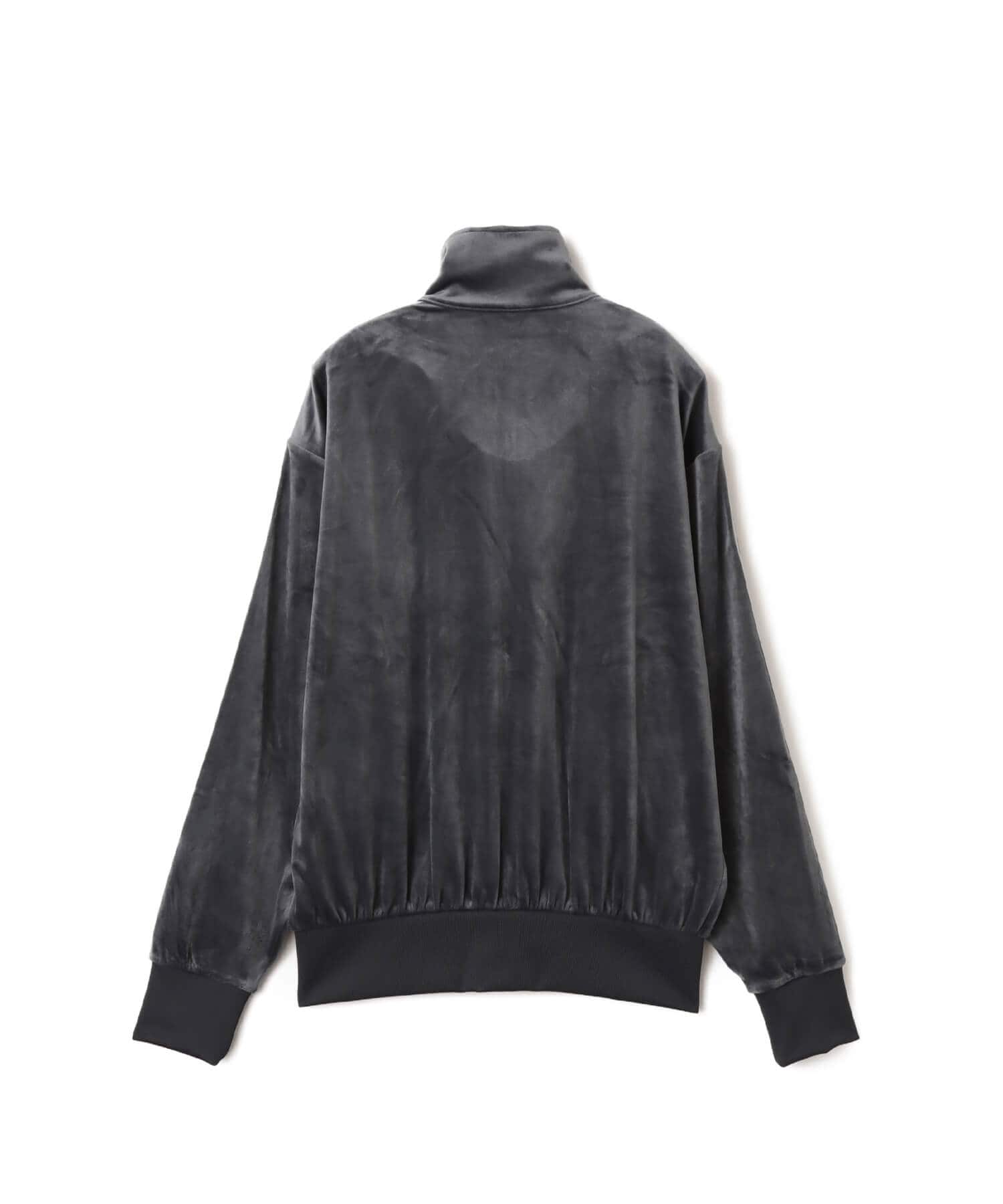 adidas FIREBIRD VELOUR TRACK TOP ダークグレーの画像