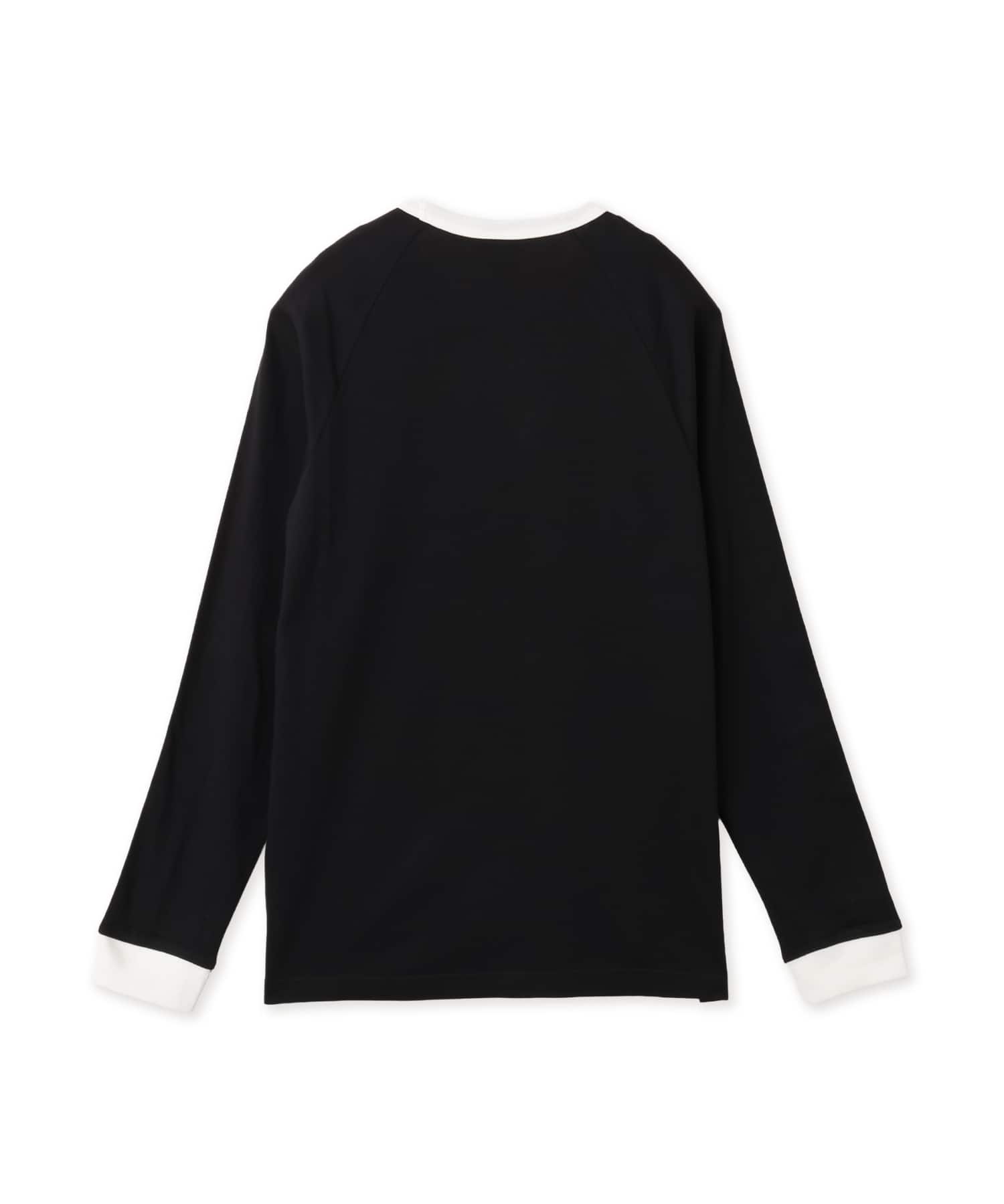 adidas 3-STRIPES LONGSLEEVE TEE ブラックの画像