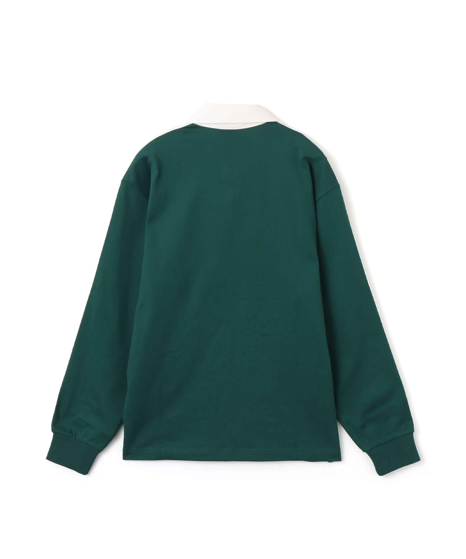 adidas 3-STRIPES RUGBY LONGSLEEVE POLO カレッジグリーンの画像