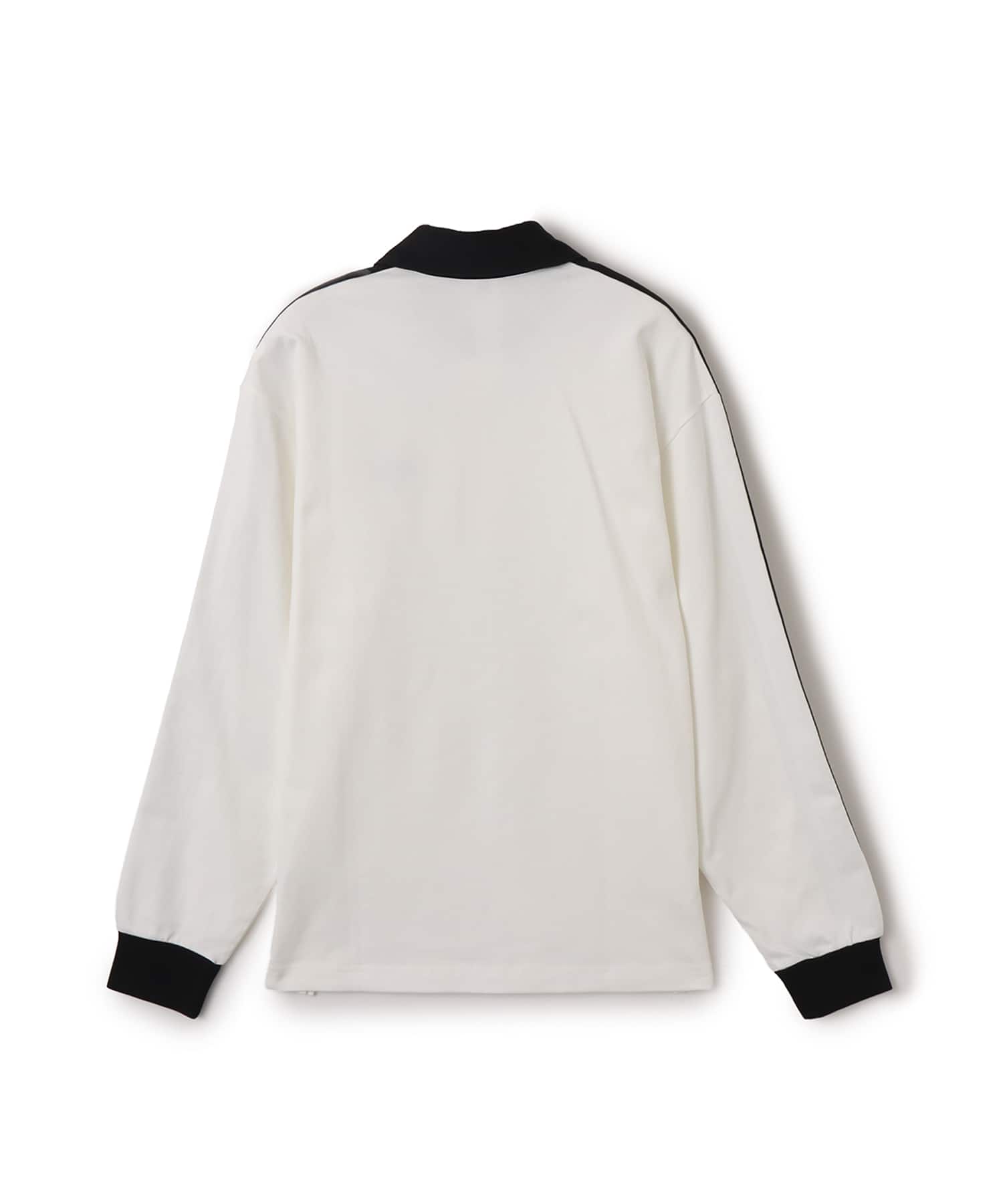 adidas 3-STRIPES RUGBY LONGSLEEVE POLO ホワイトの画像