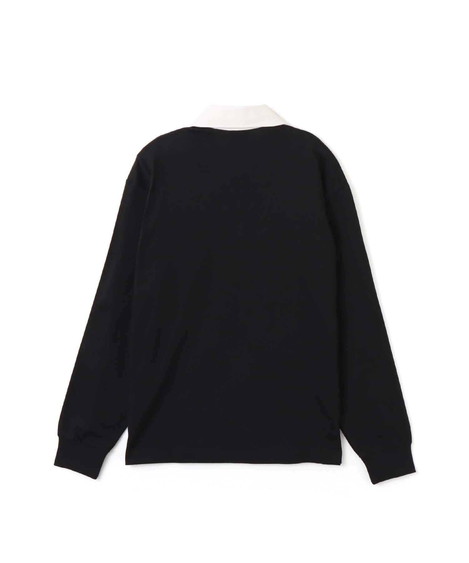 adidas 3-STRIPES RUGBY LONGSLEEVE POLO ブラックの画像