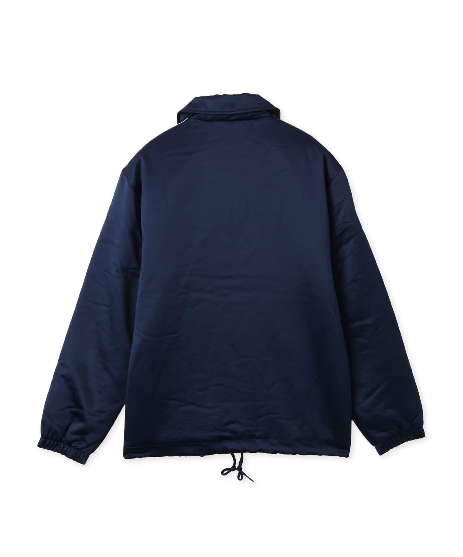 adidas 3 STRIPES SATIN PADDED JACKET ナイトインディゴの画像