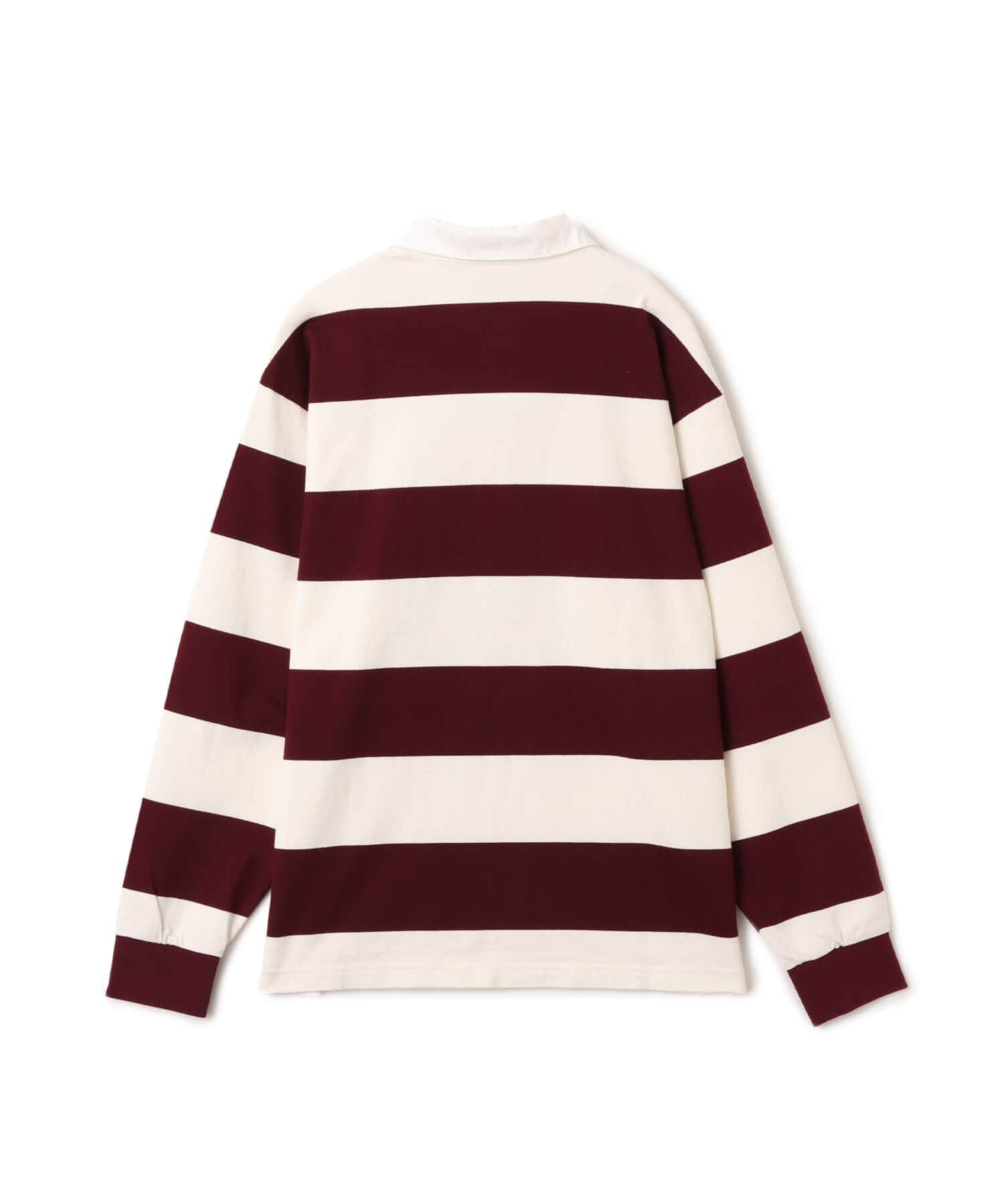 adidas DEPT STRIPED POLO SHIRT オフホワイト/マルーンの画像