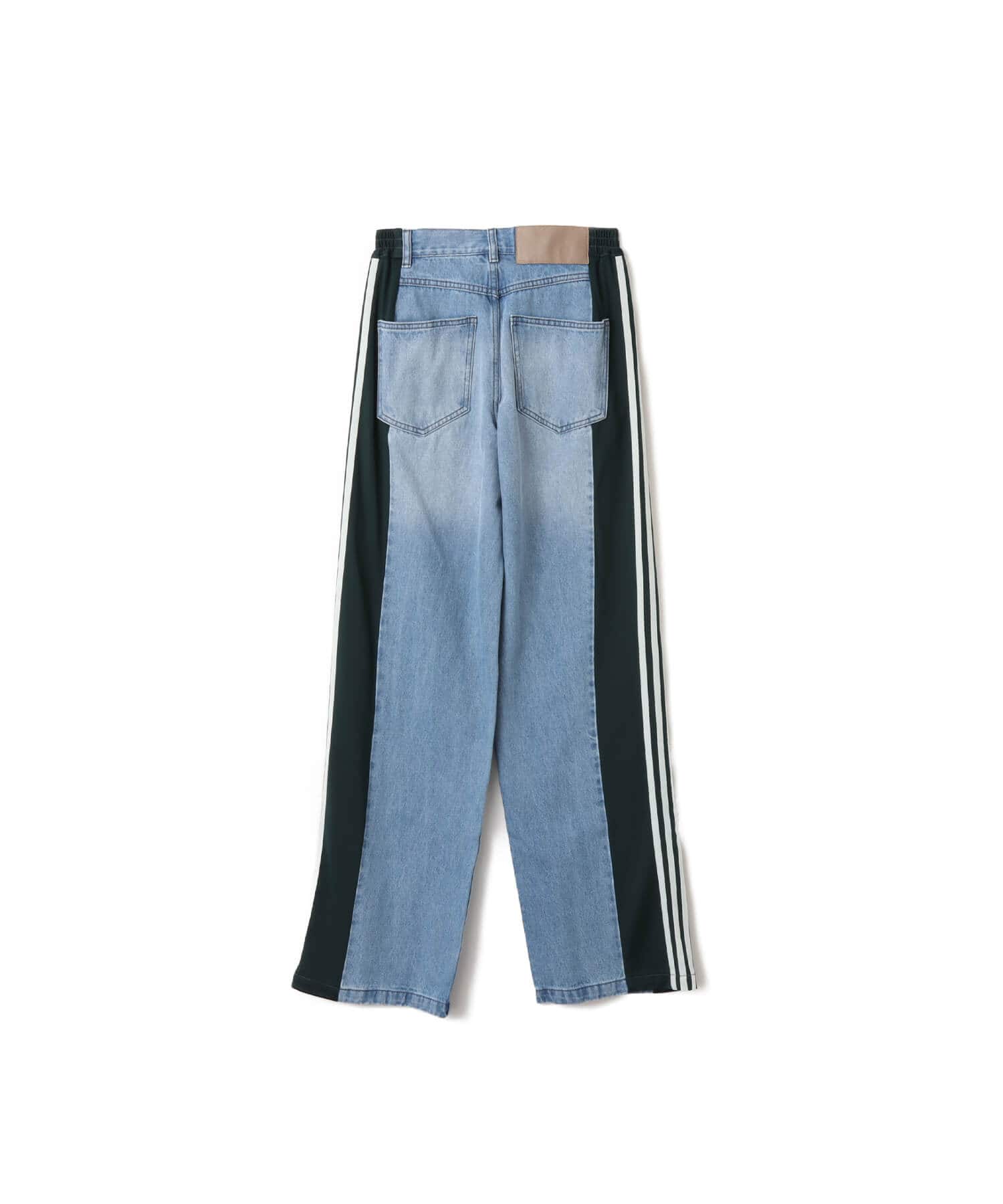 adidas ATHLETIC DEPT DENIM FIREBIRD PANTS ライトブルー/オーロラアイビーの画像