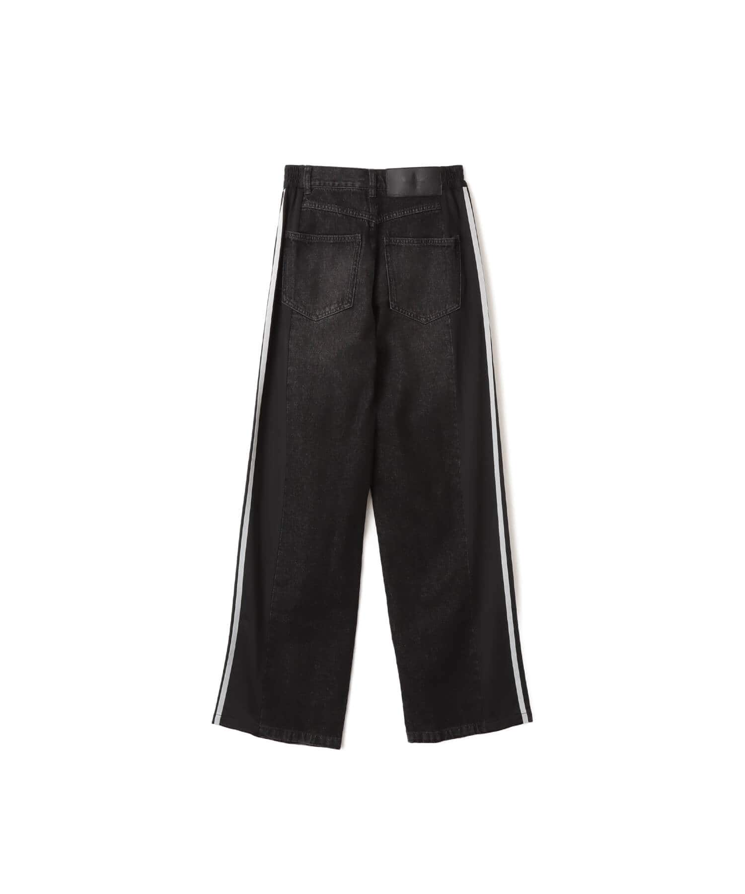 adidas ATHLETIC DEPT DENIM FIREBIRD PANTS ブラックの画像