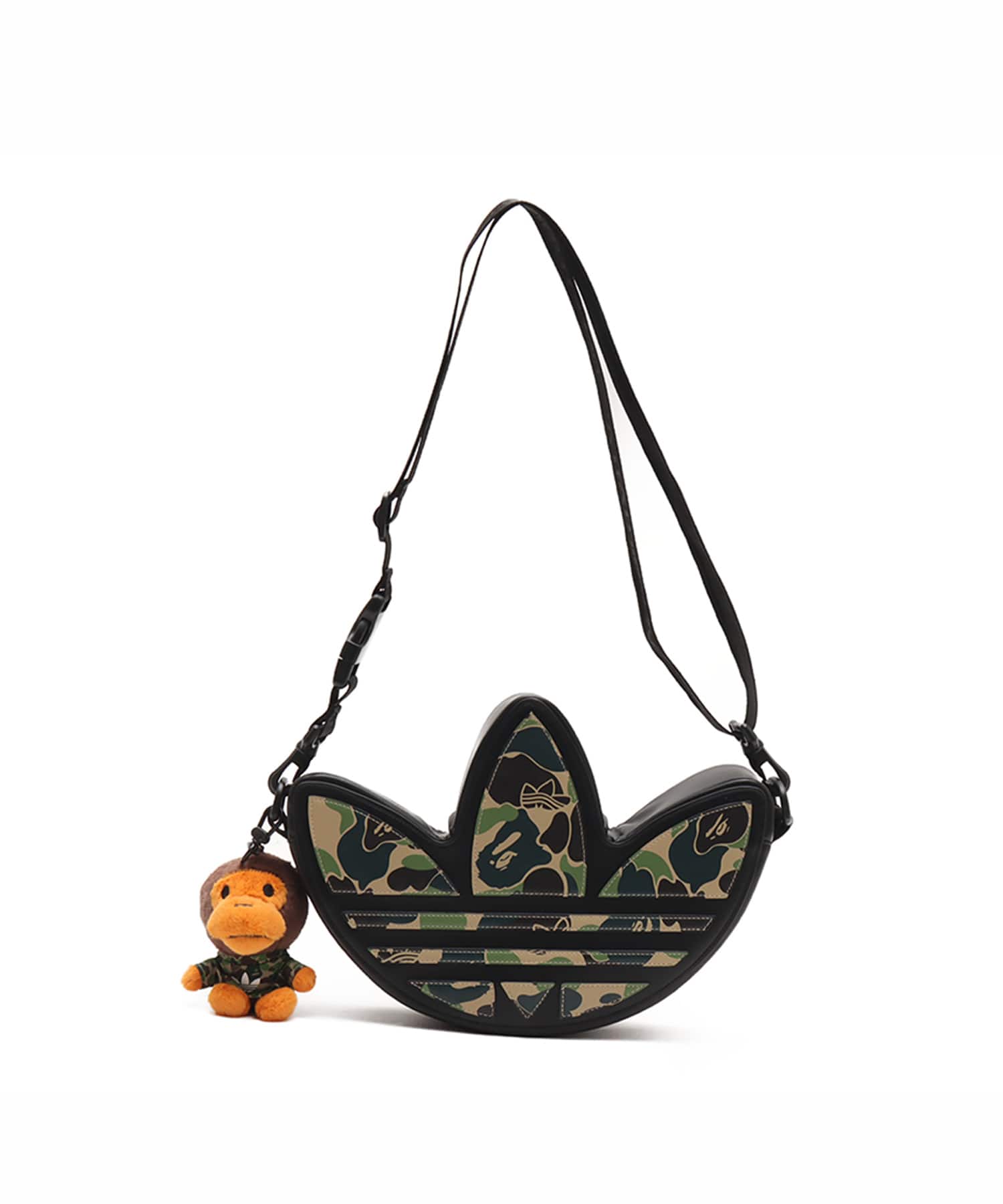 adidas TREFOIL SHOULDER BAG BAPE ブラックの画像