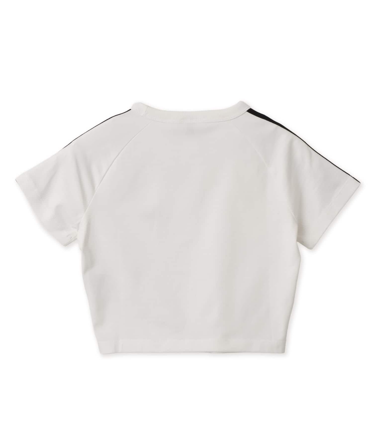 adidas SST BABY TEE ホワイト/ホワイト/ブラックの画像